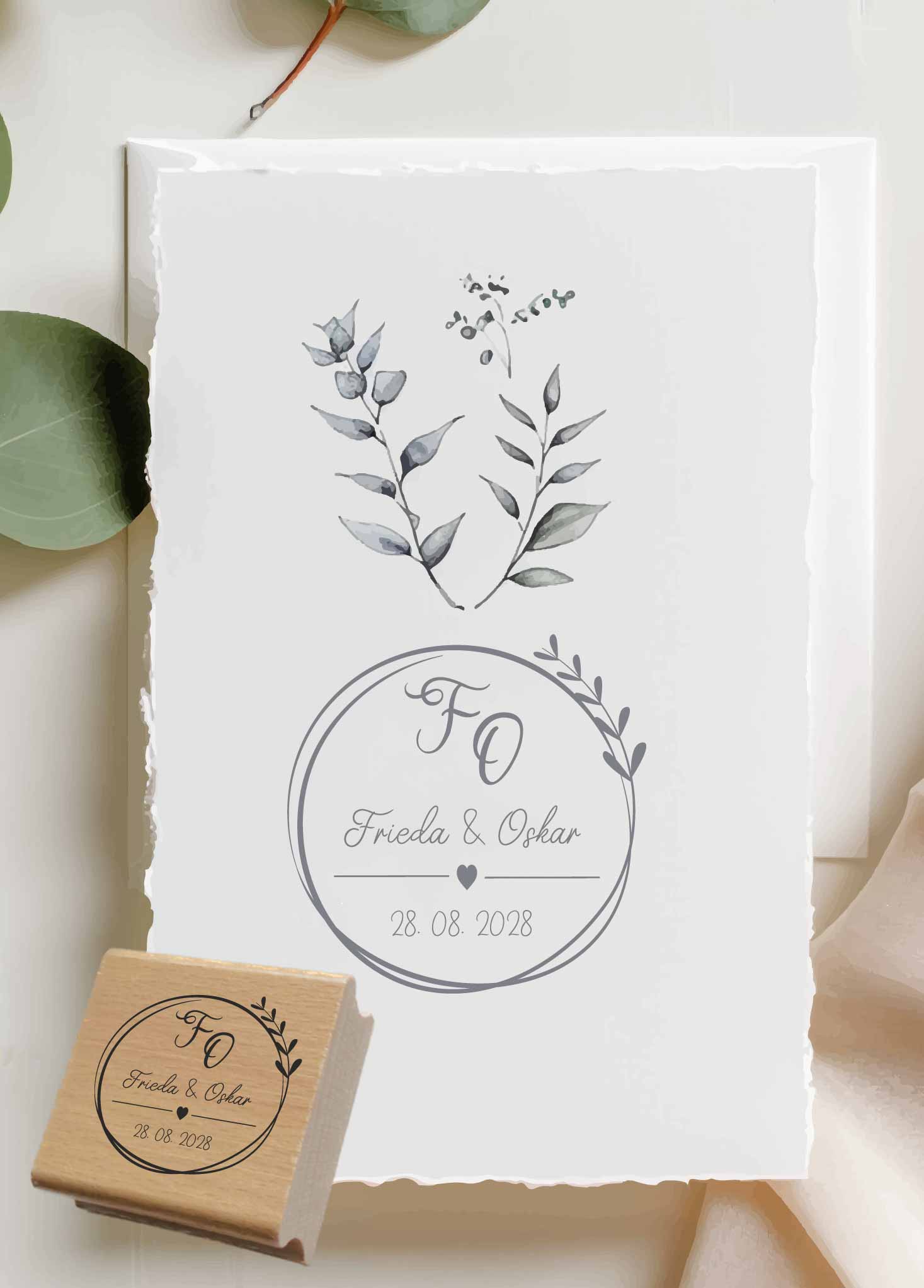 Personalisierter Hochzeits-STEMPEL "Frieda"