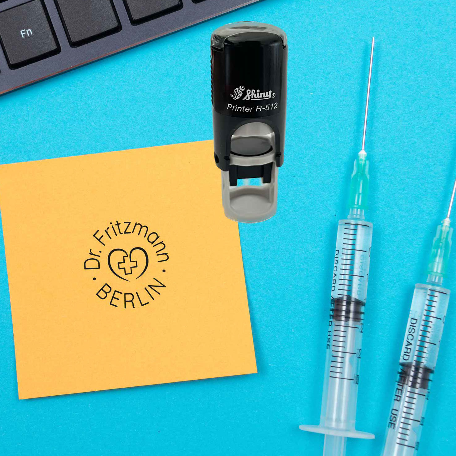 Praxisstempel | Arztstempel – 12 mm passend f. Impfausweis-Feld