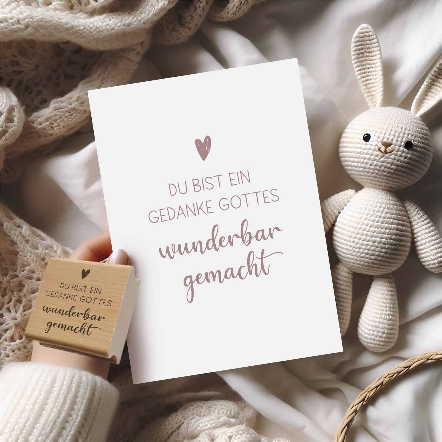 Stempel - Du bist ein Gedanke Gottes | wunderbar gemacht