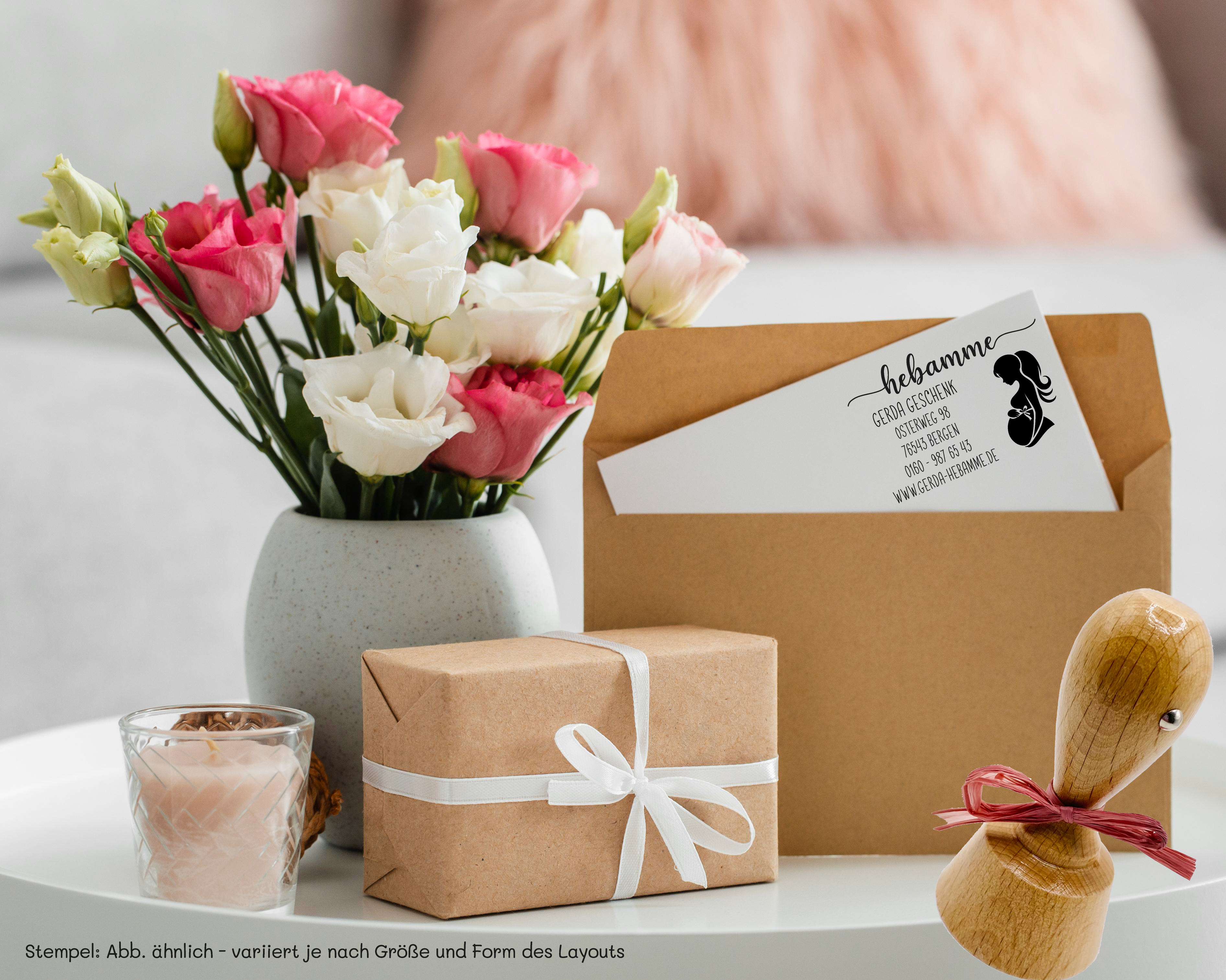 Personalisierter Hebammenstempel<br> – passend für den Mutterpass