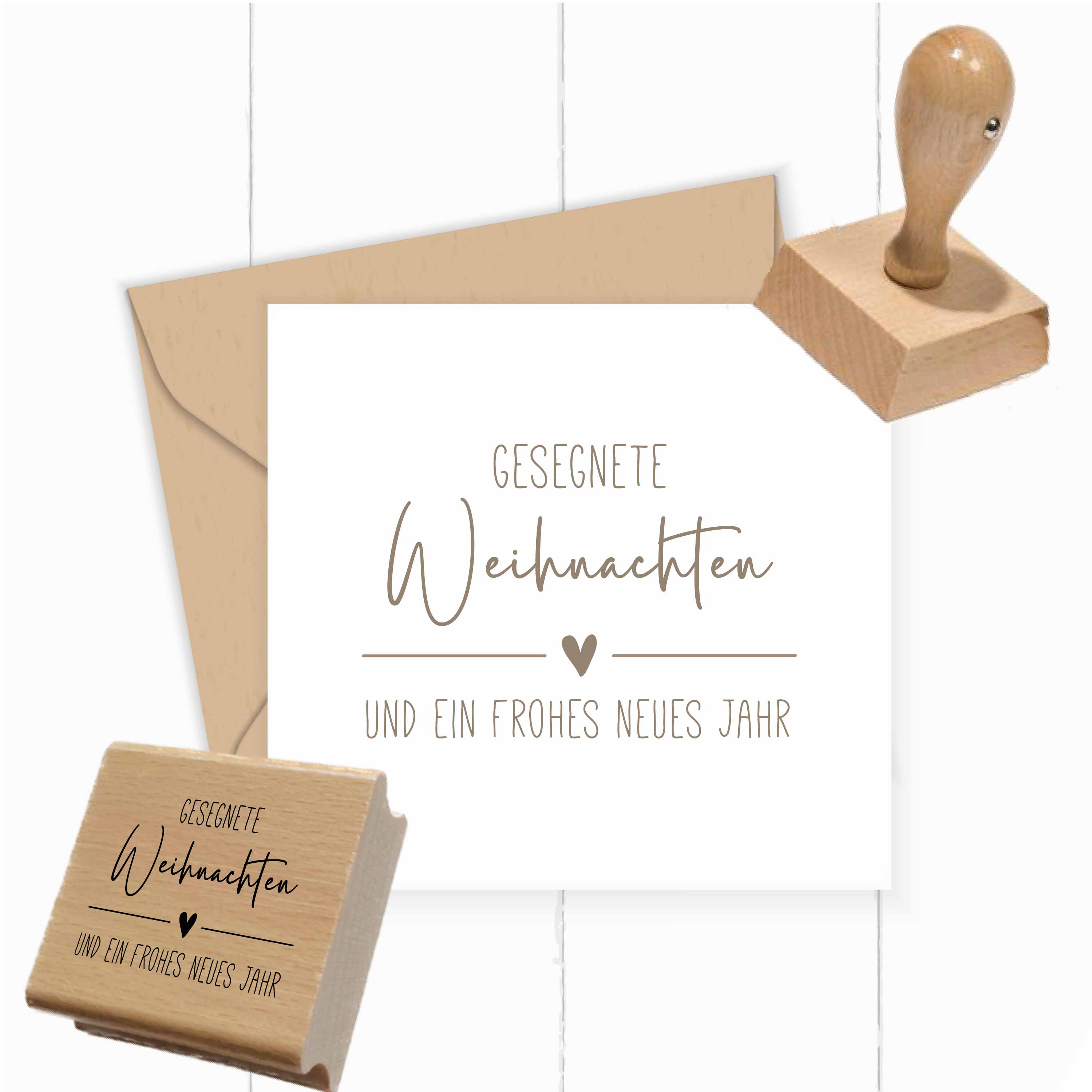 Weihnachts STEMPEL "Gesegnete Weihnachten und ein frohes neues Jahr"  - ST0304