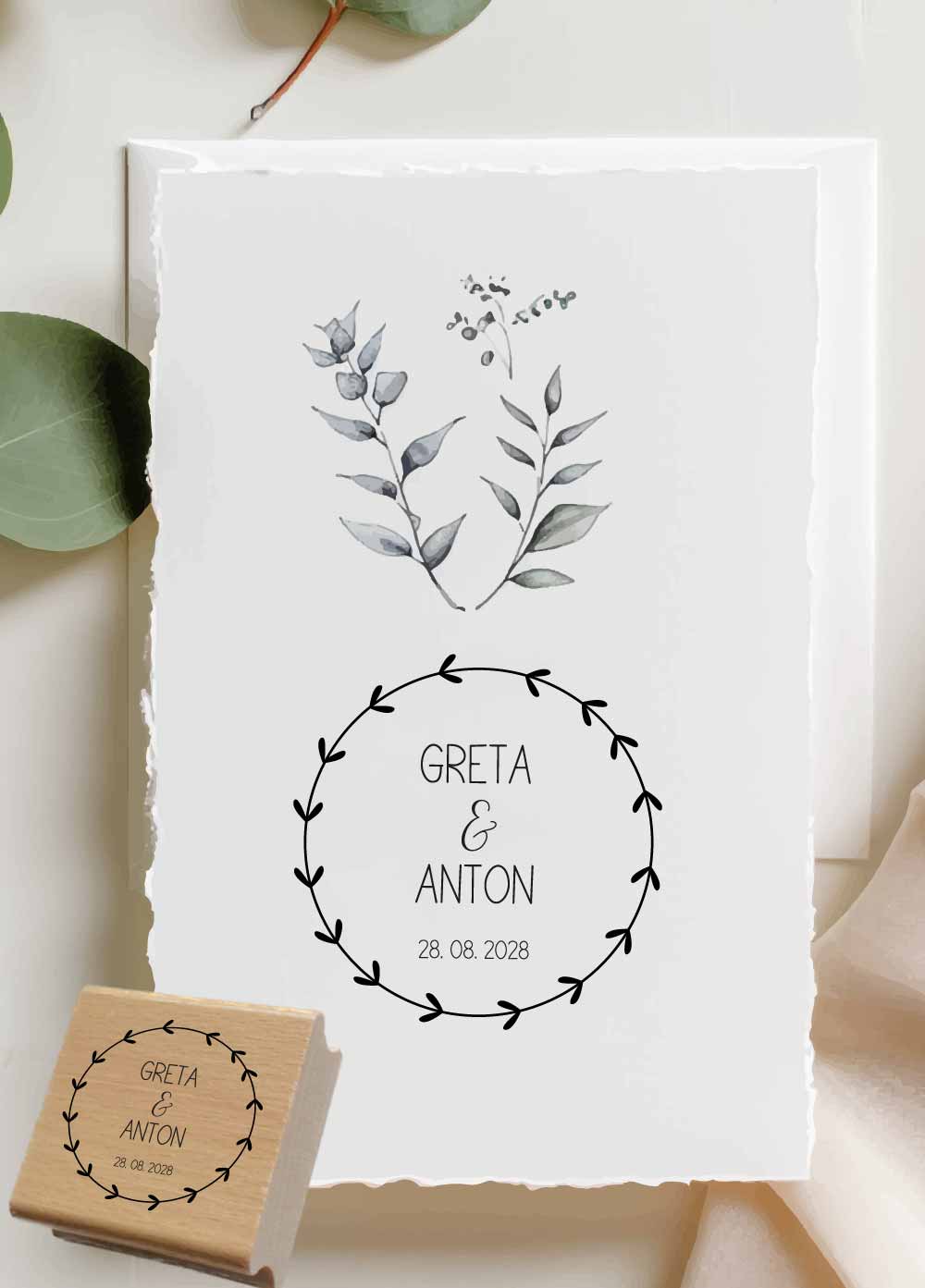 Personalisierter Hochzeits-STEMPEL "Greta"