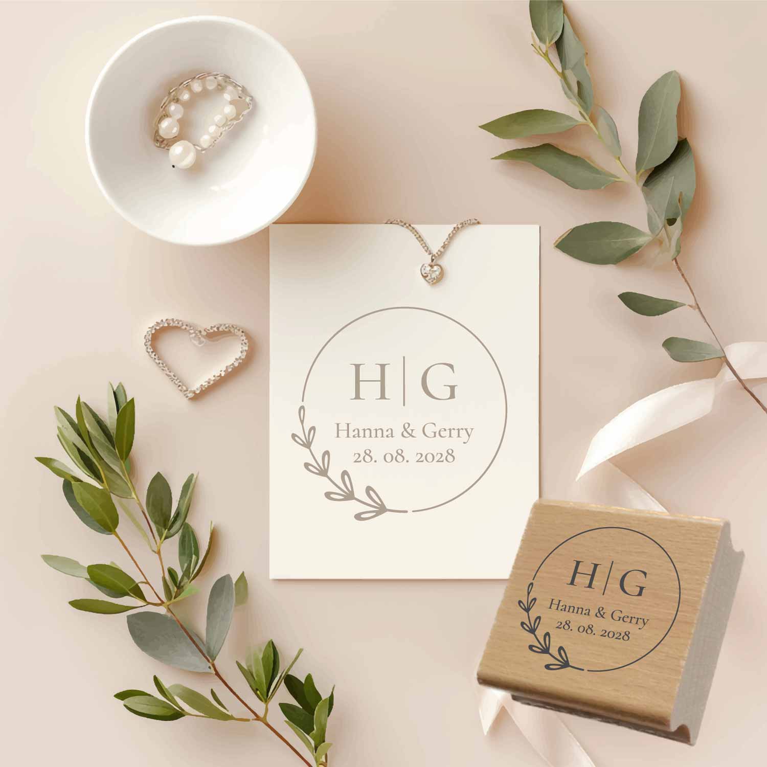 Personalisierter Hochzeits-STEMPEL "Hanna"