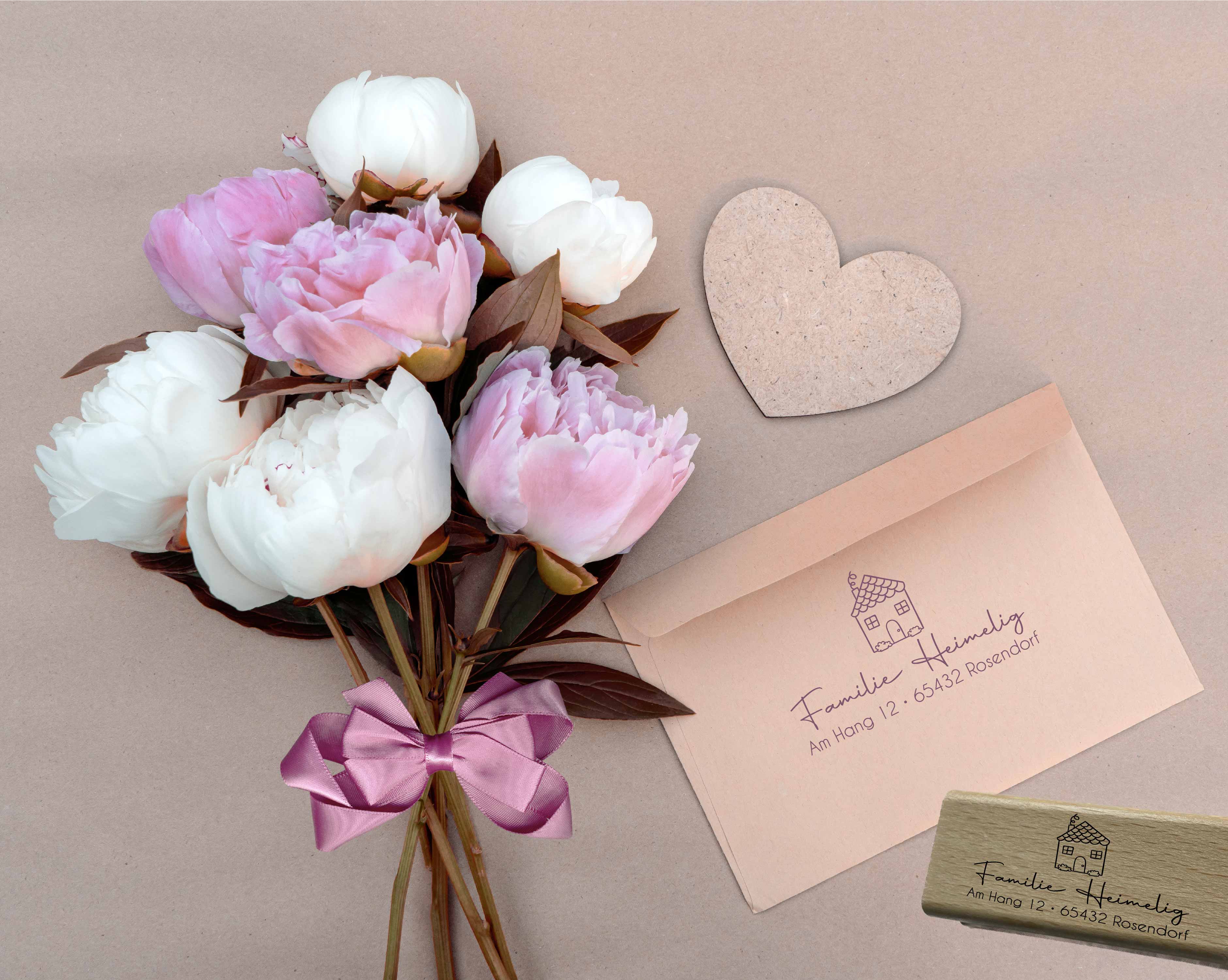 Personalisierter Adresstempel "Haus" | 58 x 22 mm