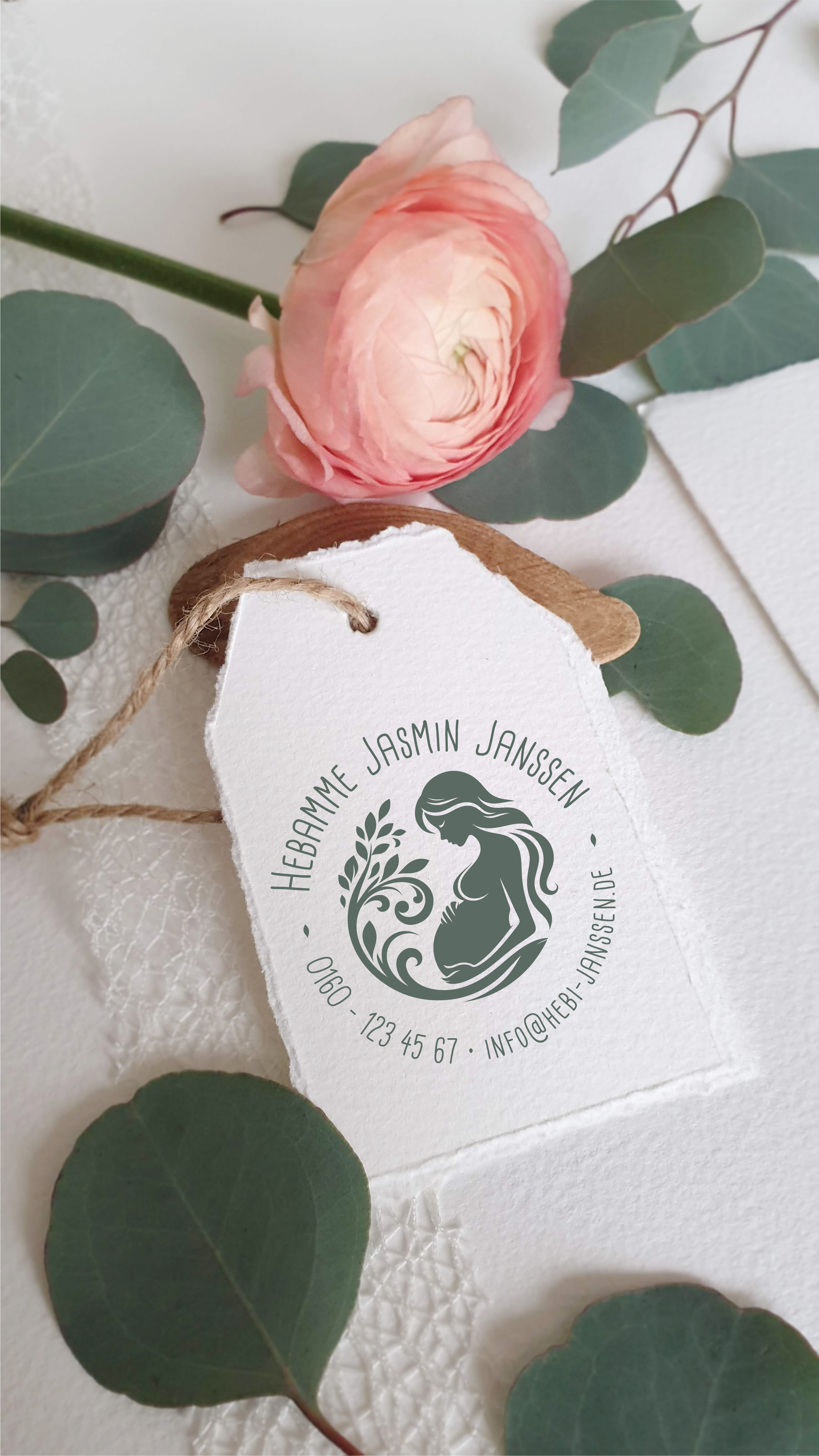 AdressSTEMPEL für Hebammen und Geburtshelfer "Jasmin"