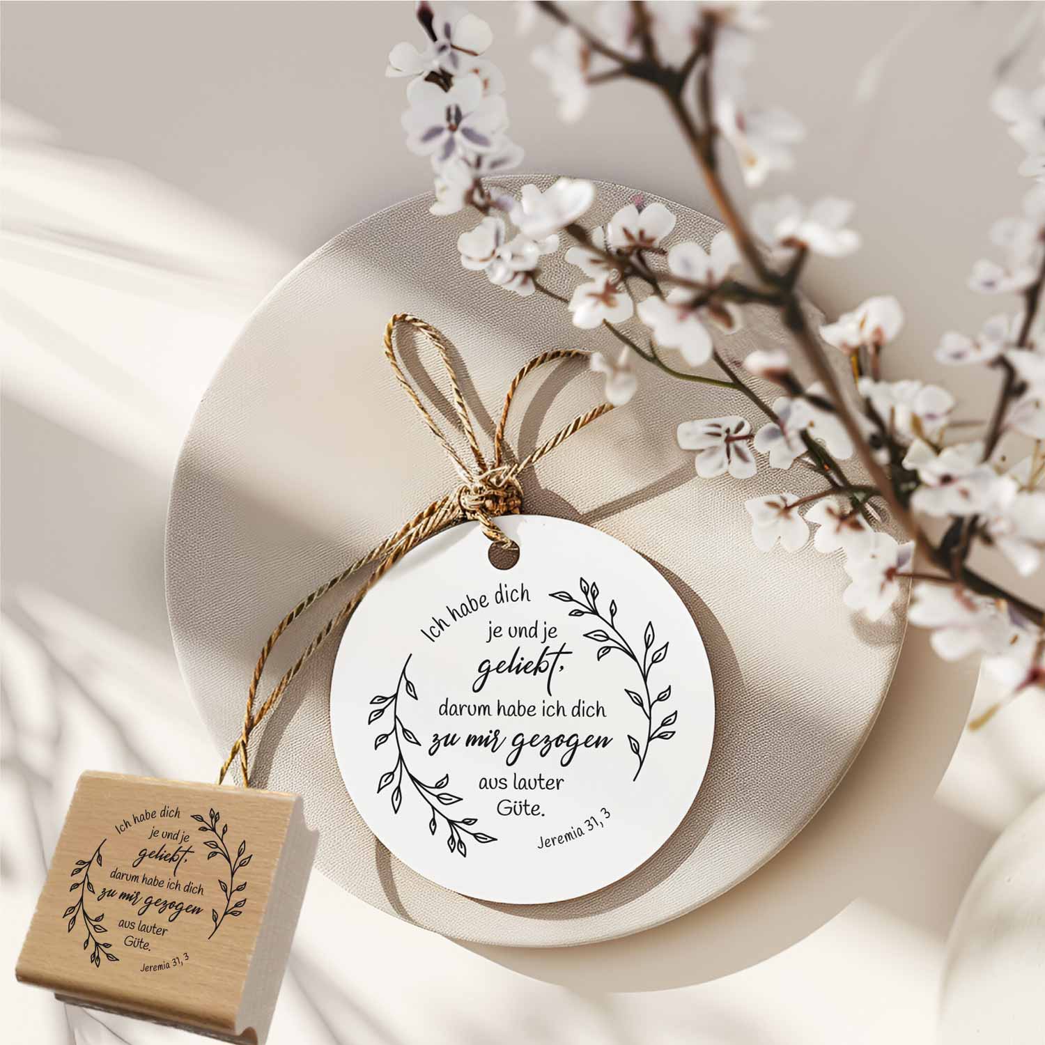 Bibelversstempel - Ich habe dich je und je geliebt - Jeremia 31,3