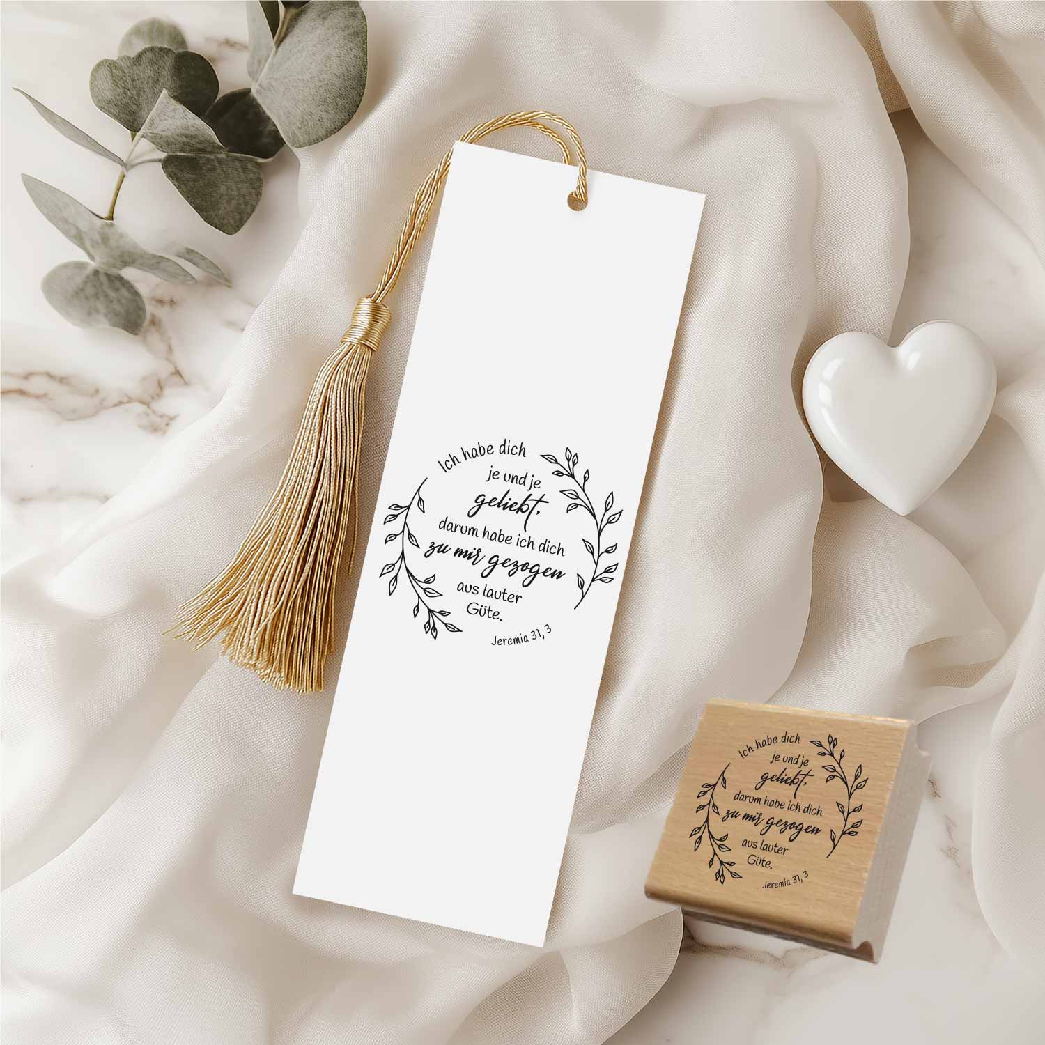 Bibelversstempel - Ich habe dich je und je geliebt - Jeremia 31,3