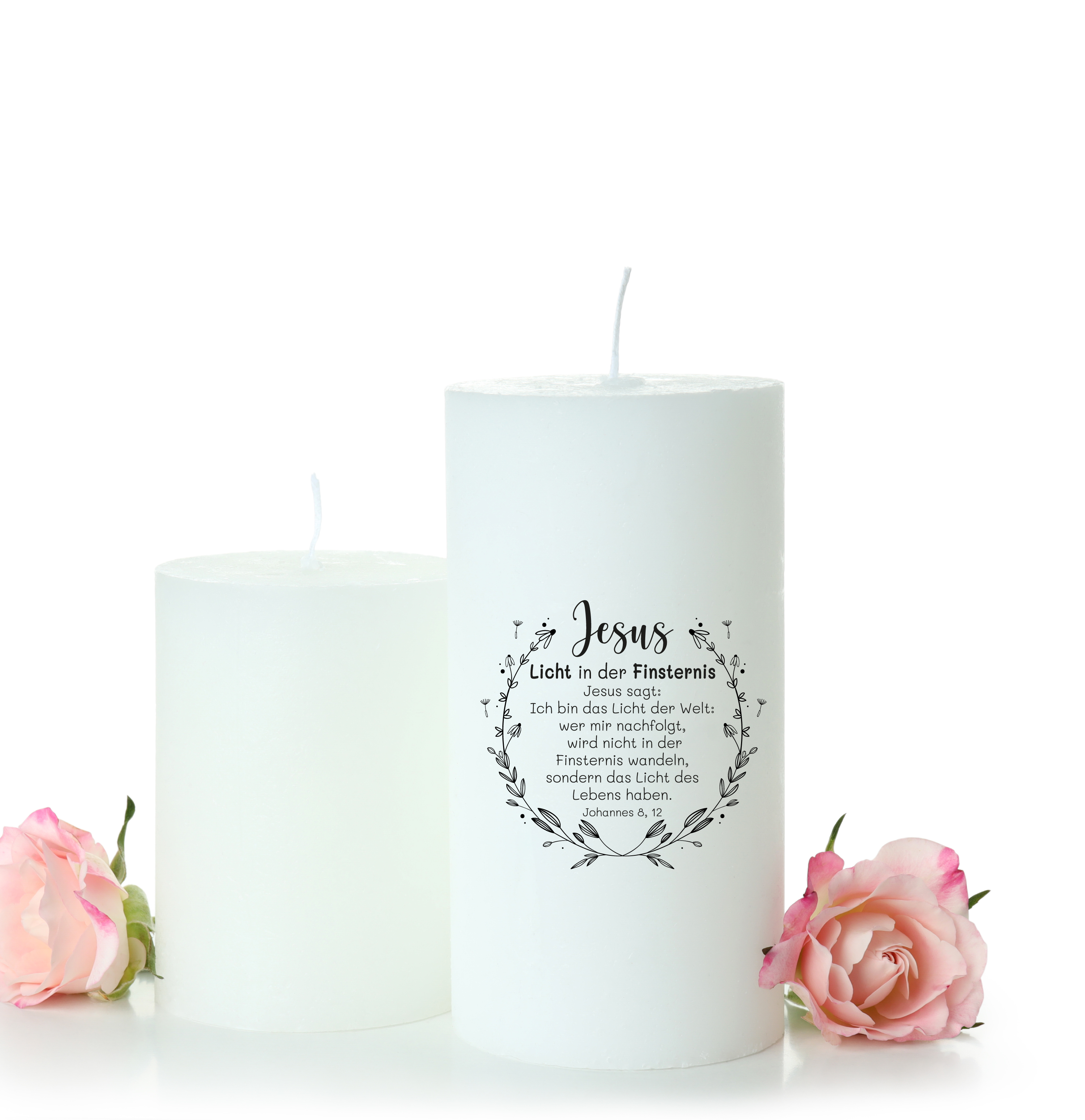 Bibelvers Stempel "Johannes 8,12 - Licht in der Finsternis"
