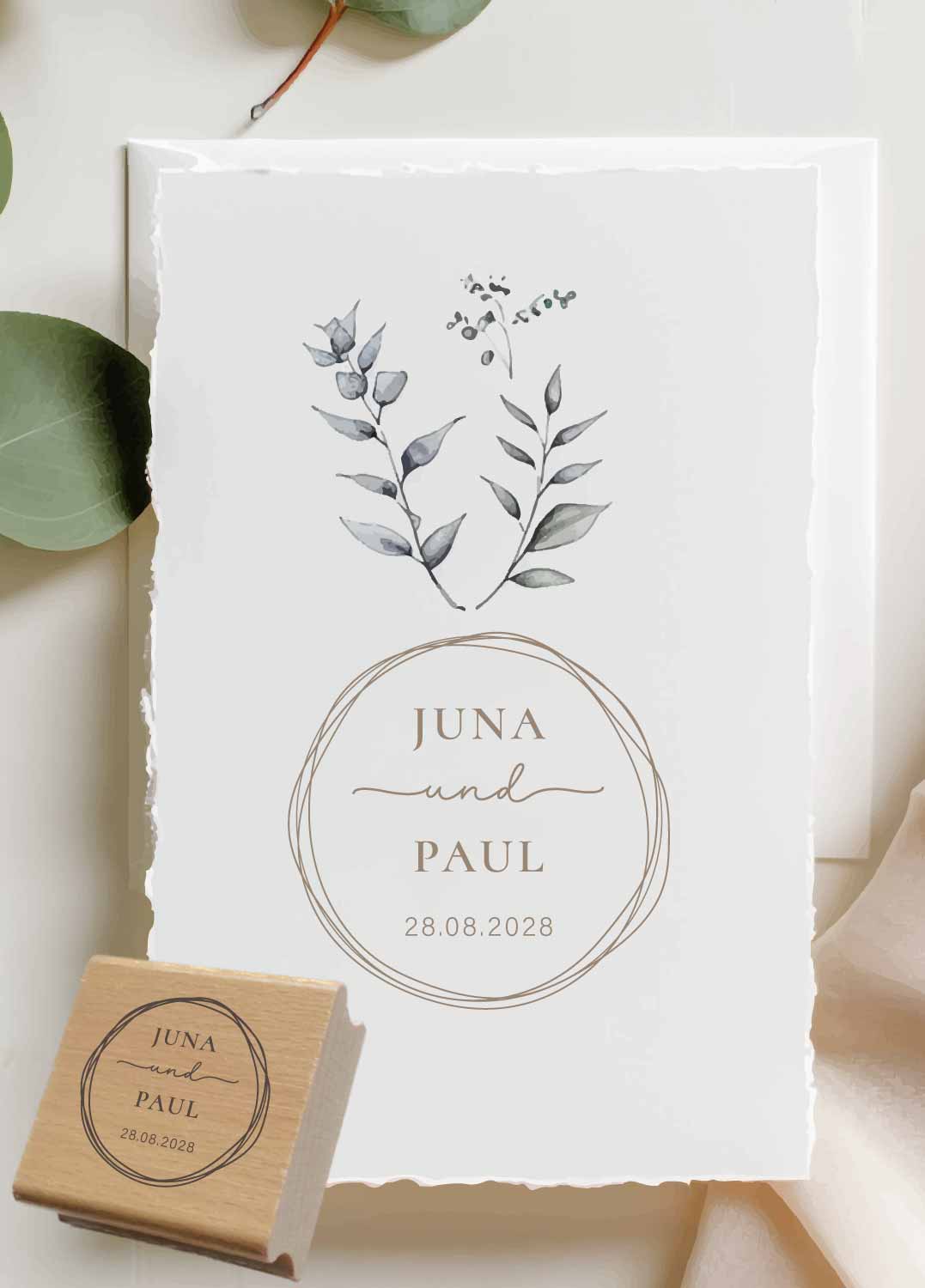 Personalisierter Hochzeits-STEMPEL "Juna"