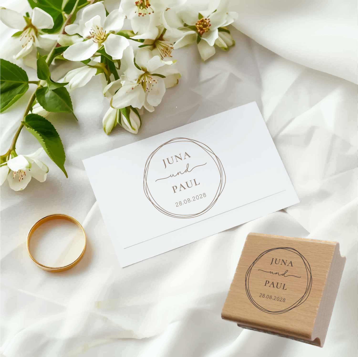 Personalisierter Hochzeits-STEMPEL "Juna"