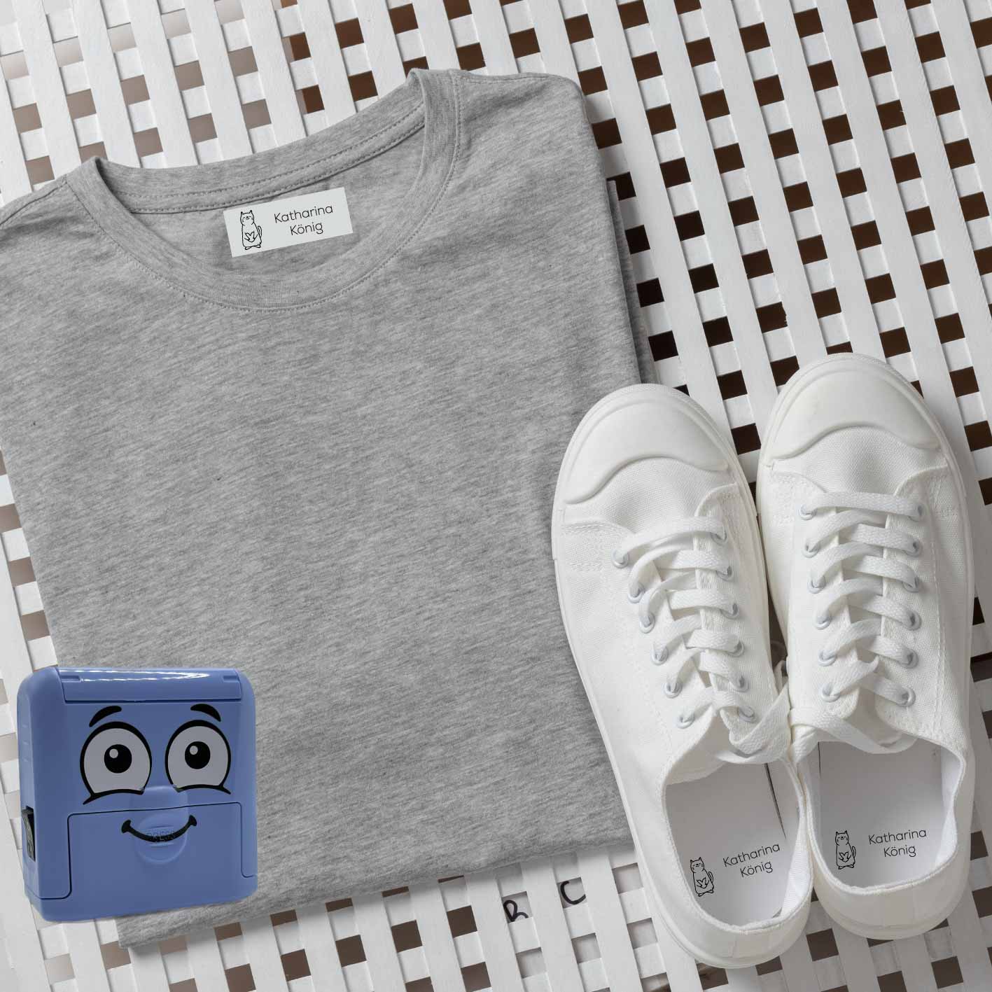 Dein personalisierter Textilstempel „Katze“ | 38 x 14 mm