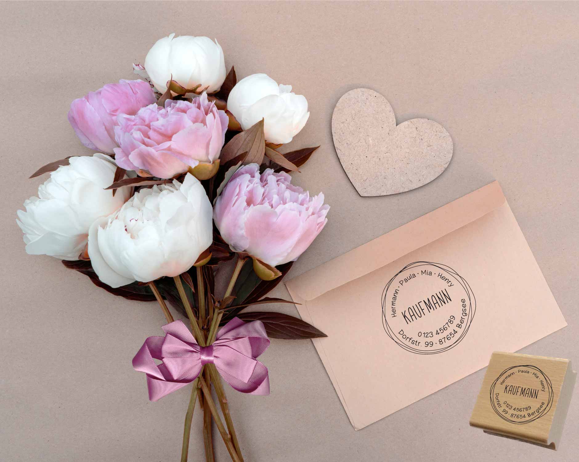 Personalisierter Adresstempel "Kaufmann" | 4–10 cm