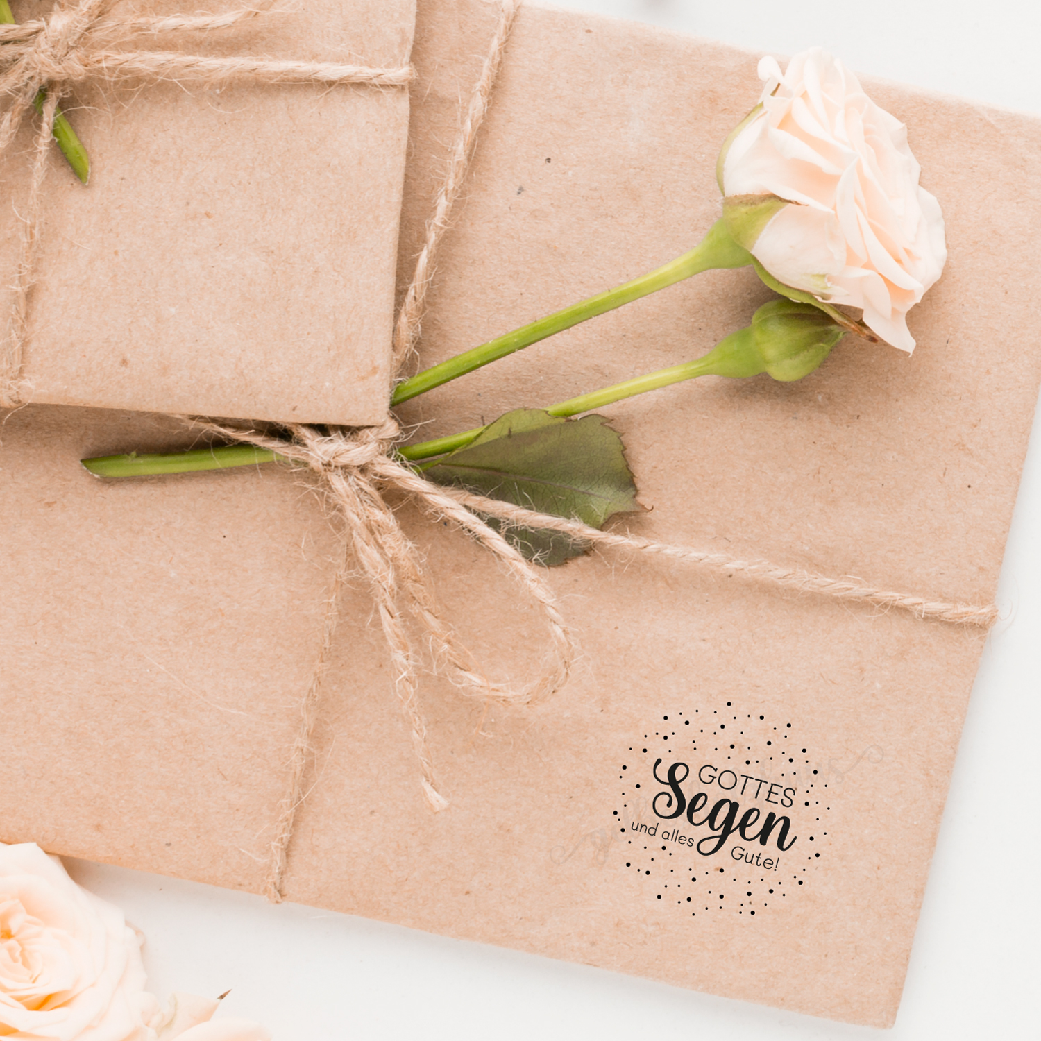 Konfetti-STEMPEL "Gottes Segen und alles Gute!"