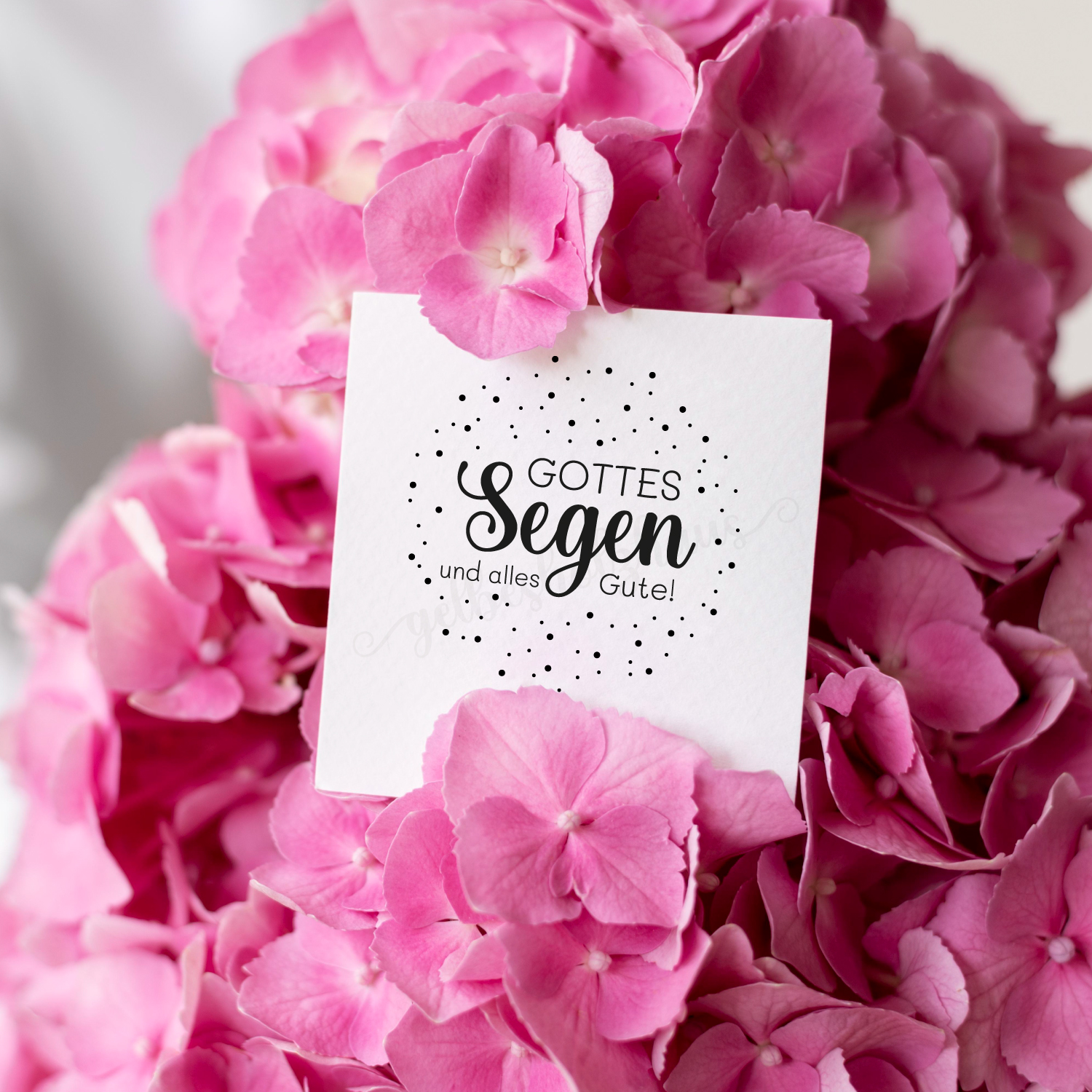 Konfetti-STEMPEL "Gottes Segen und alles Gute!"