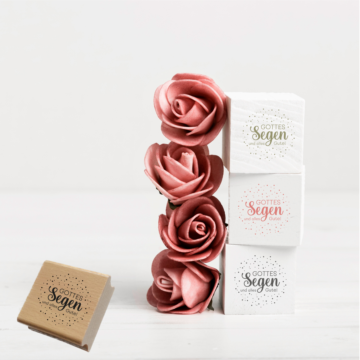 Konfetti-STEMPEL "Gottes Segen und alles Gute!"