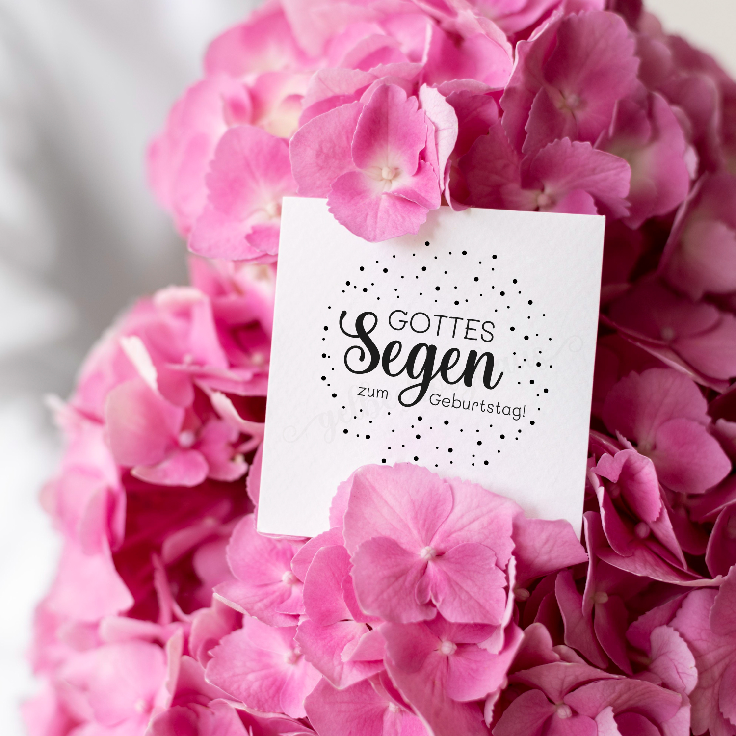 Konfetti-STEMPEL "Gottes Segen zum Geburtstag!"