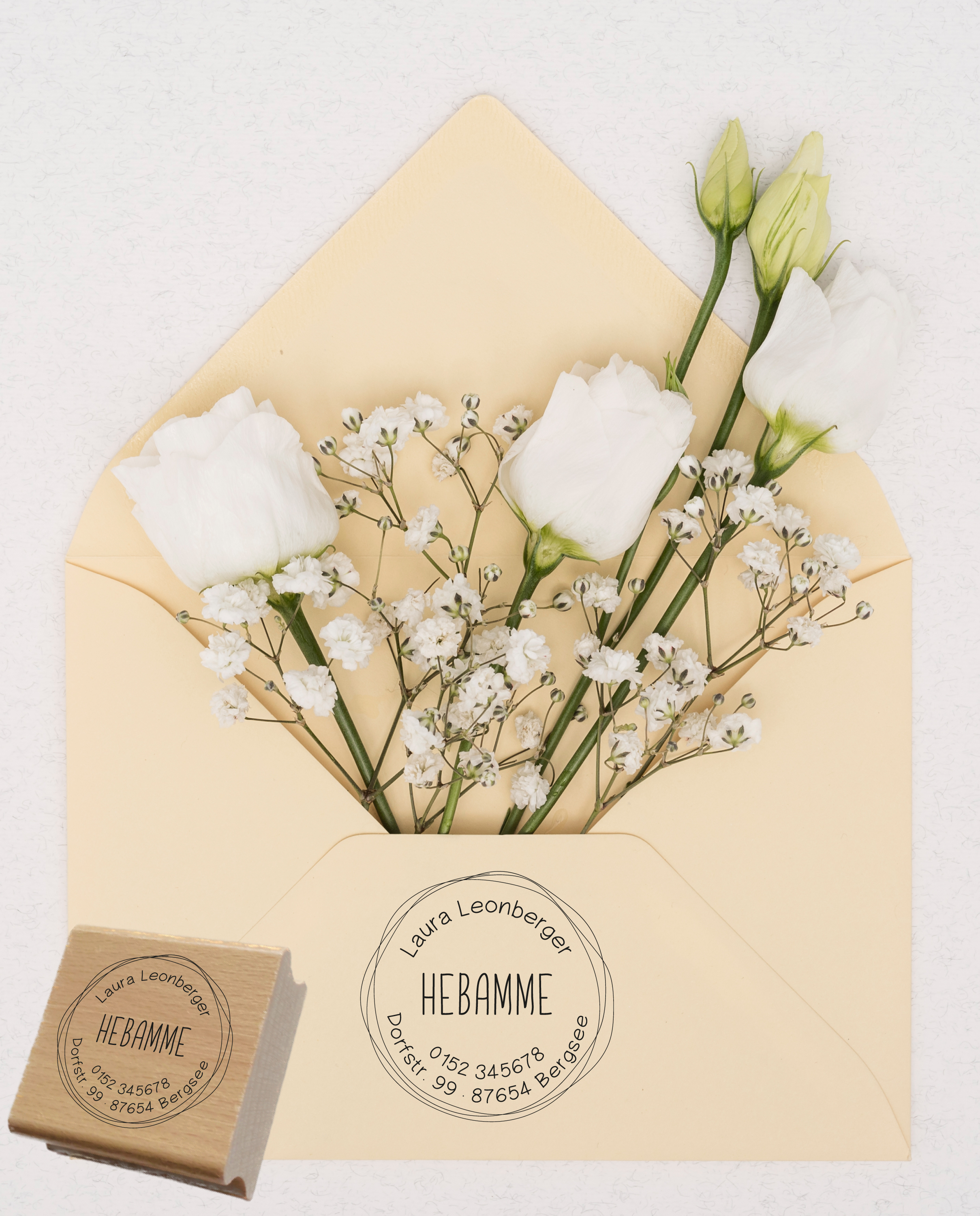 AdressSTEMPEL für Hebammen und Geburtshelfer "Kreis"