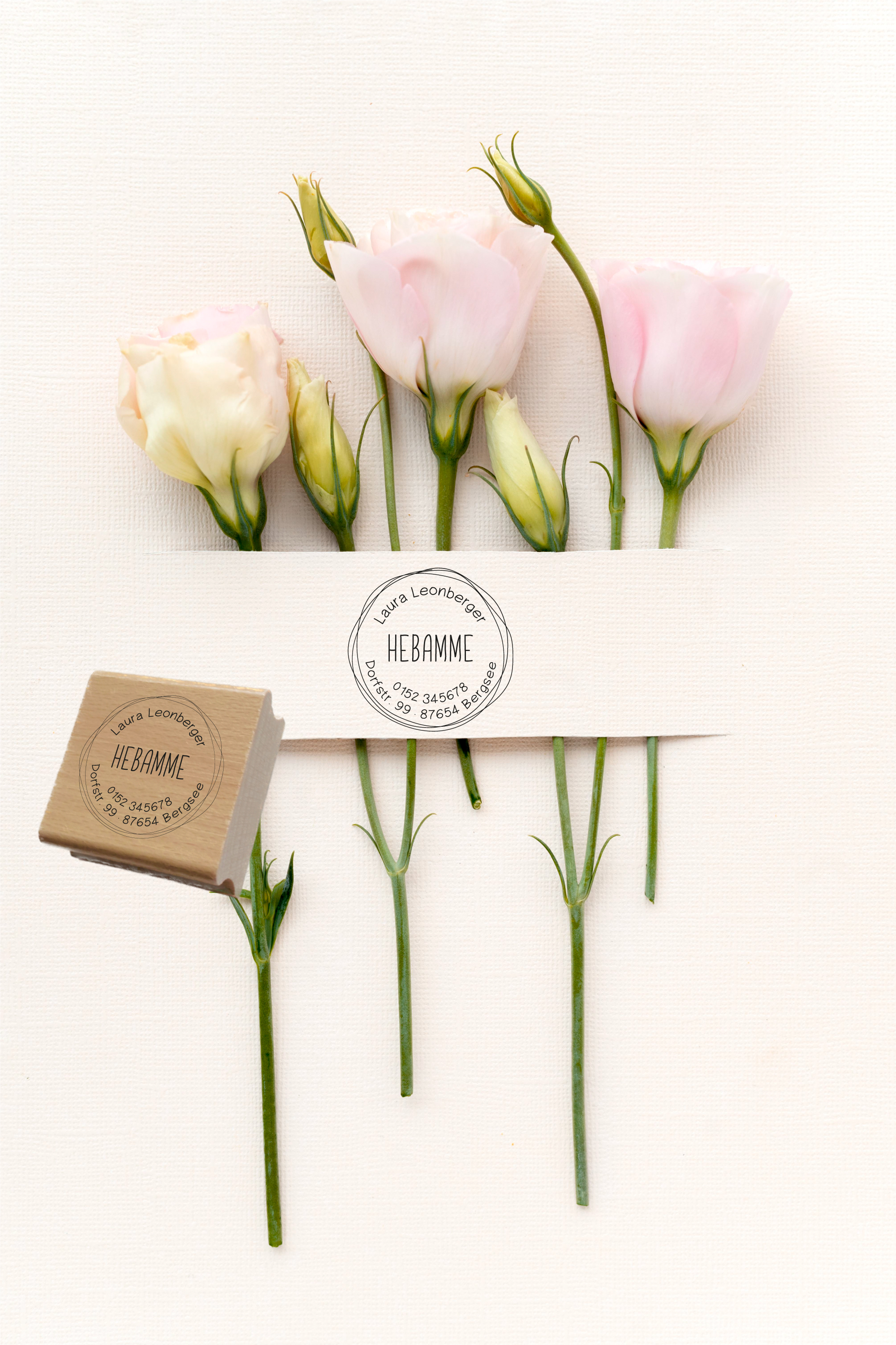 AdressSTEMPEL für Hebammen und Geburtshelfer "Kreis"