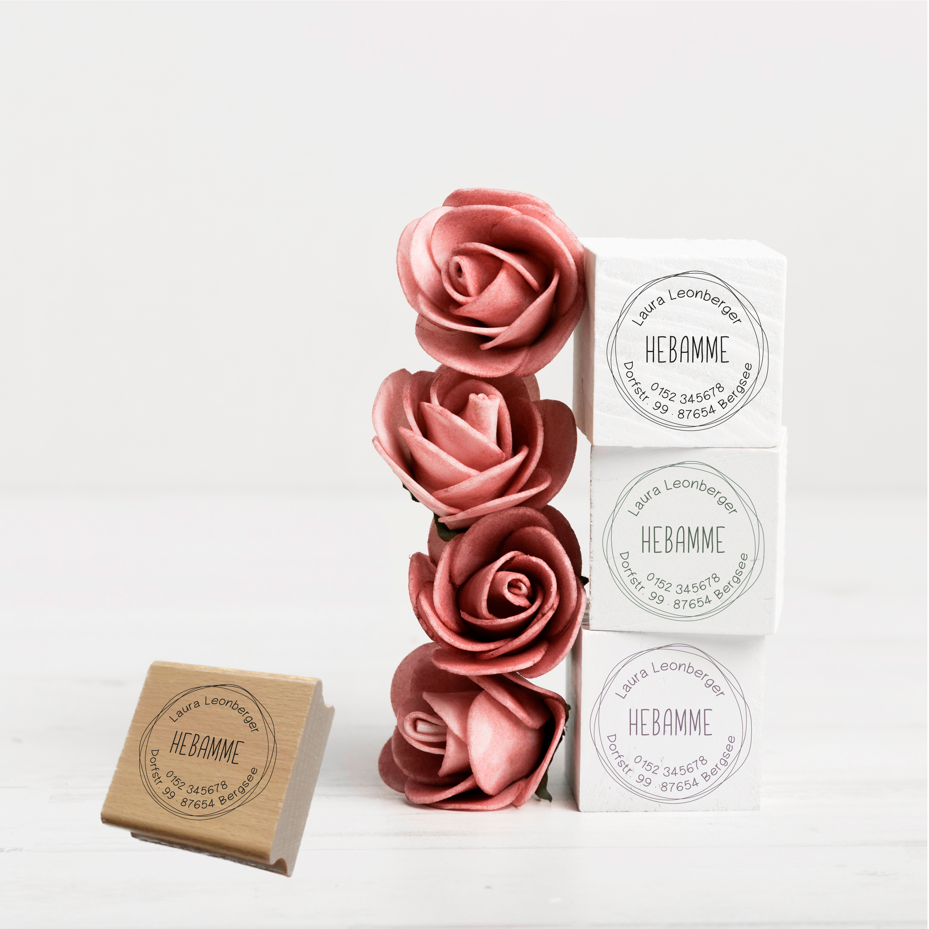 AdressSTEMPEL für Hebammen und Geburtshelfer "Kreis"