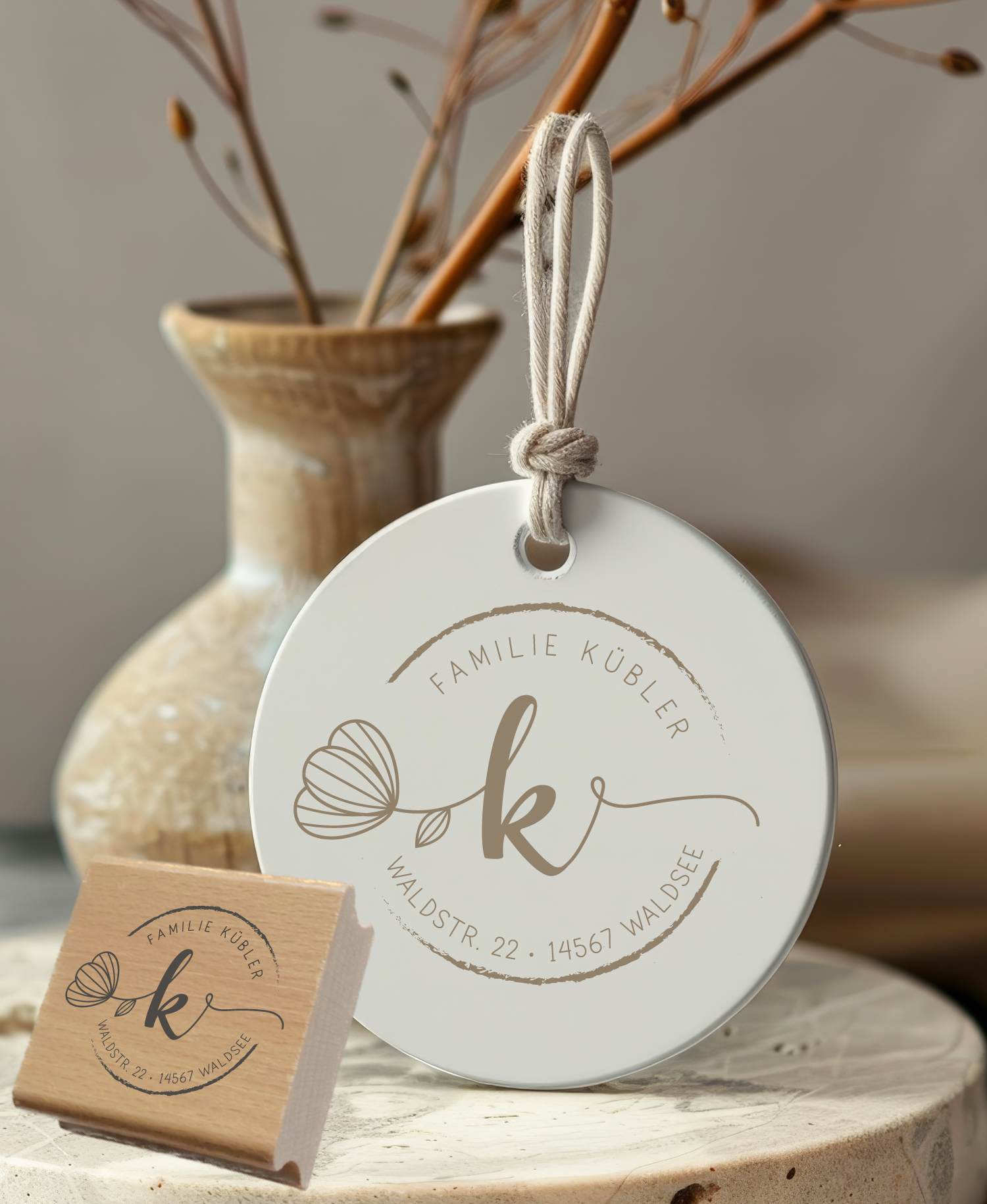 Personalisierter Adresstempel "Kübler" | 4–10 cm 