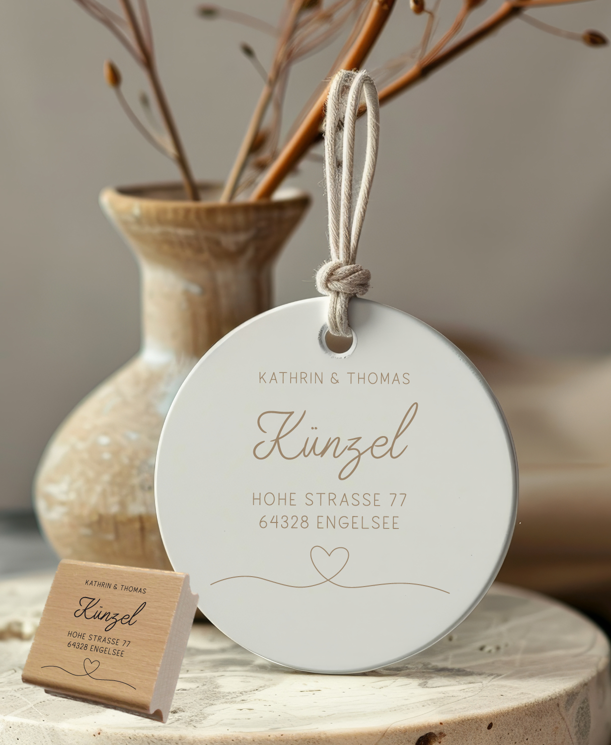 Personalisierter Adresstempel "Künzel" | 4–10 cm 