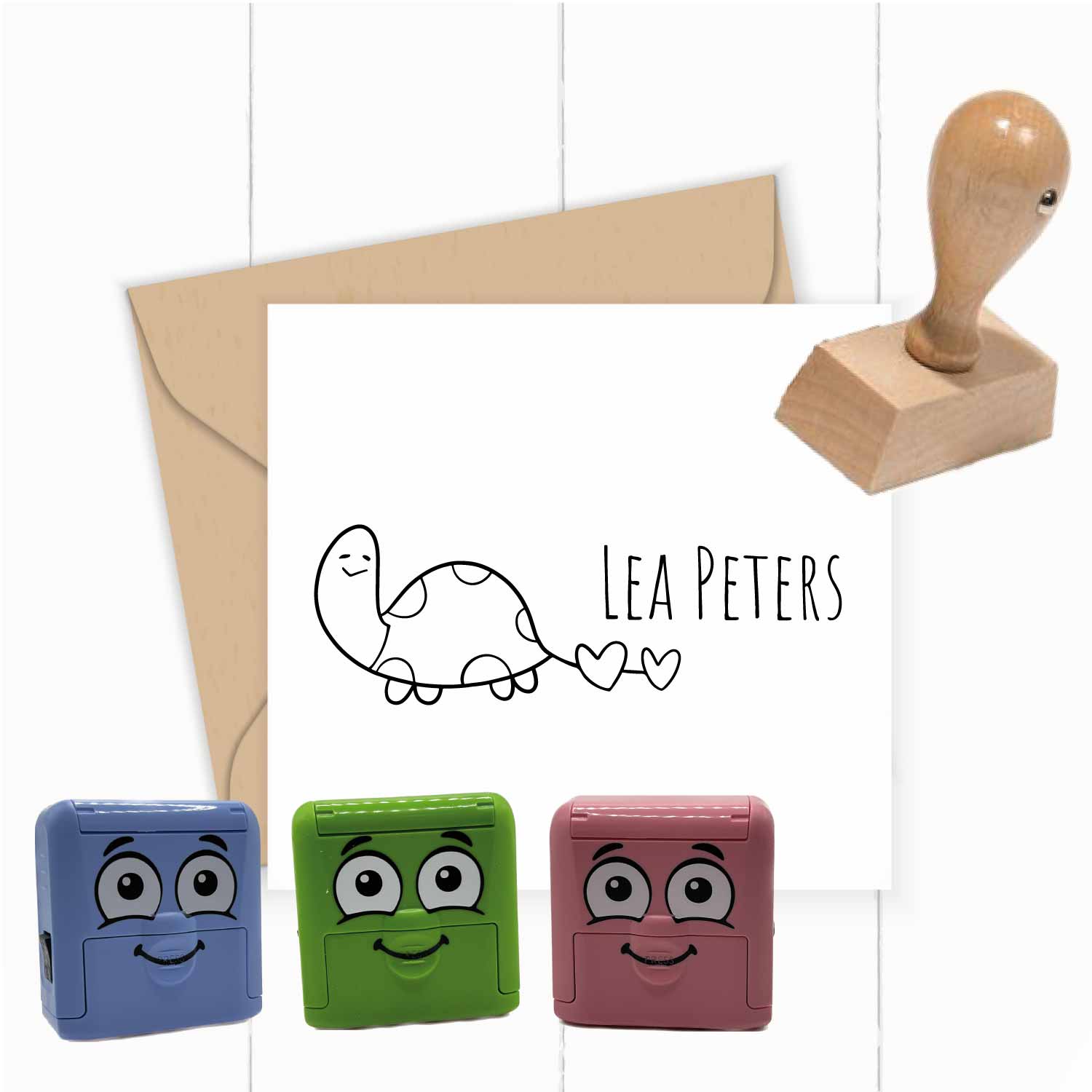 Dein personalisierter Textilstempel „Schildkröte“ | 38 x 14 mm - ST0411