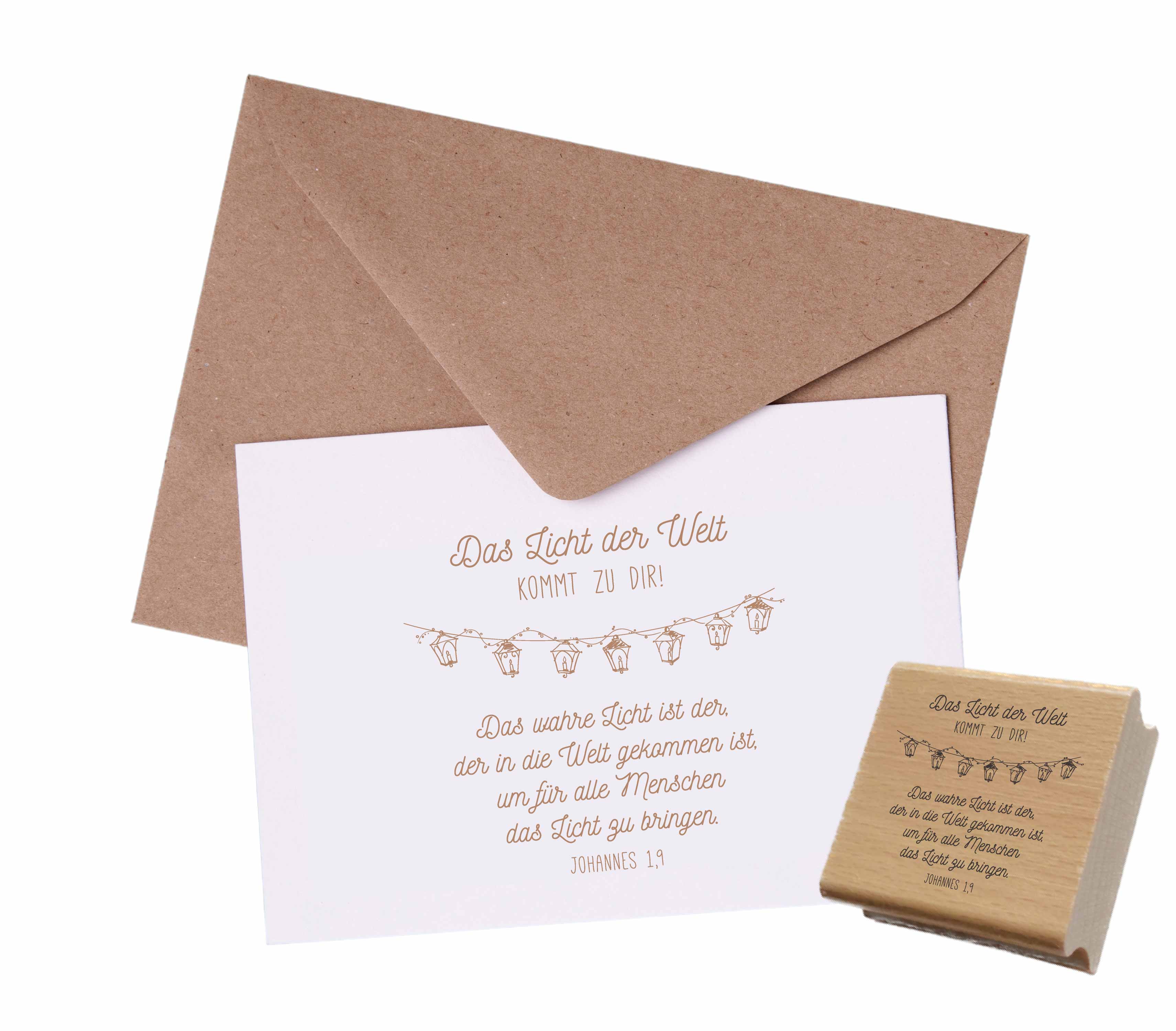 Weihnachts STEMPEL "Das Licht der Welt - Johannes 1,9"