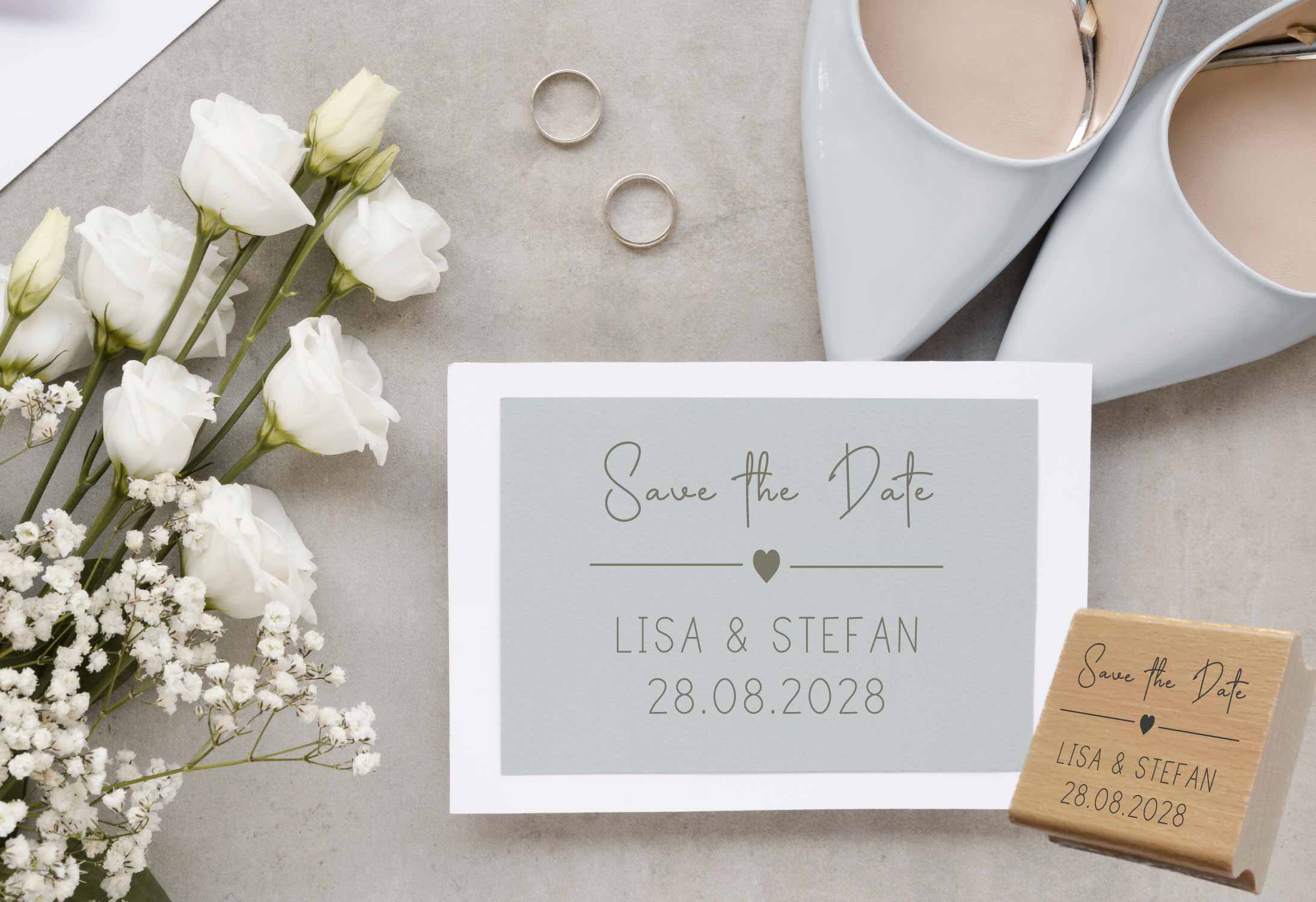 Personalisierter Hochzeits-STEMPEL "Lisa"