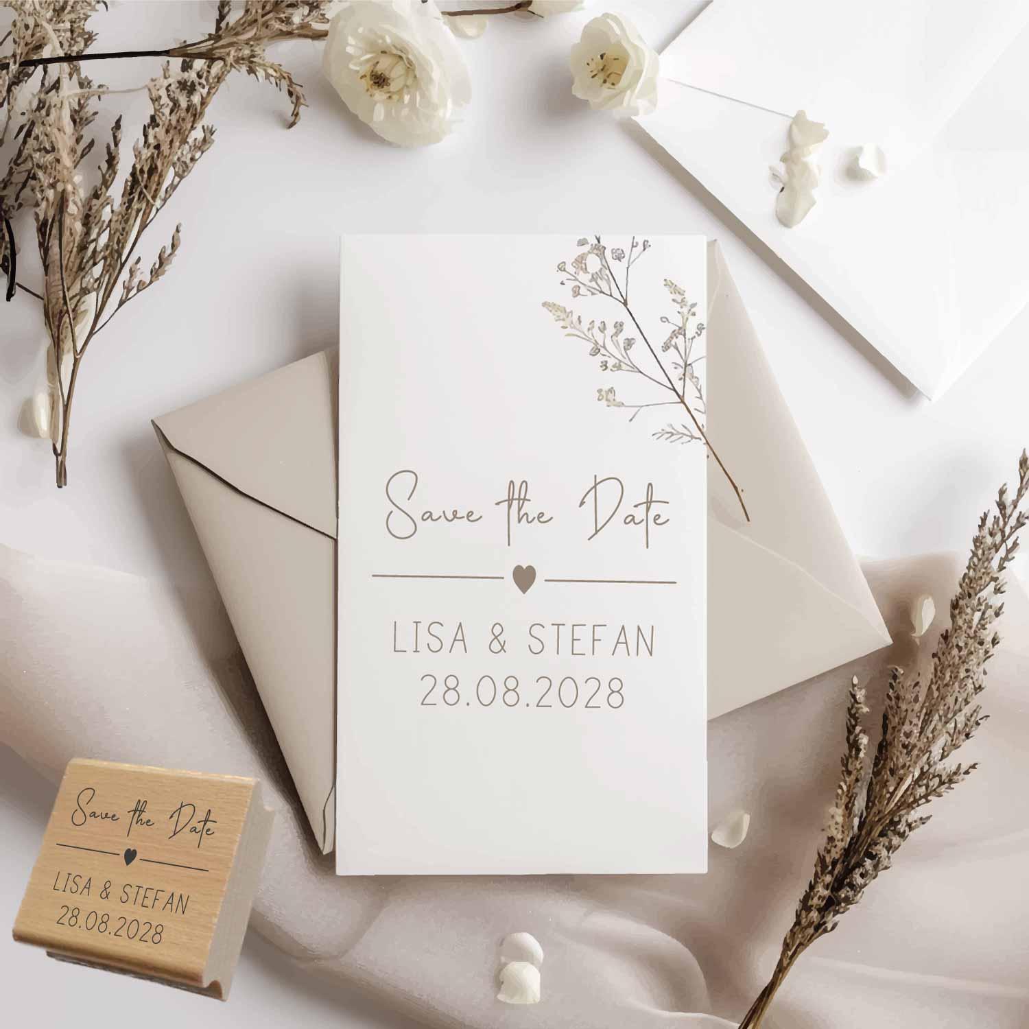 Personalisierter Hochzeits-STEMPEL "Lisa"
