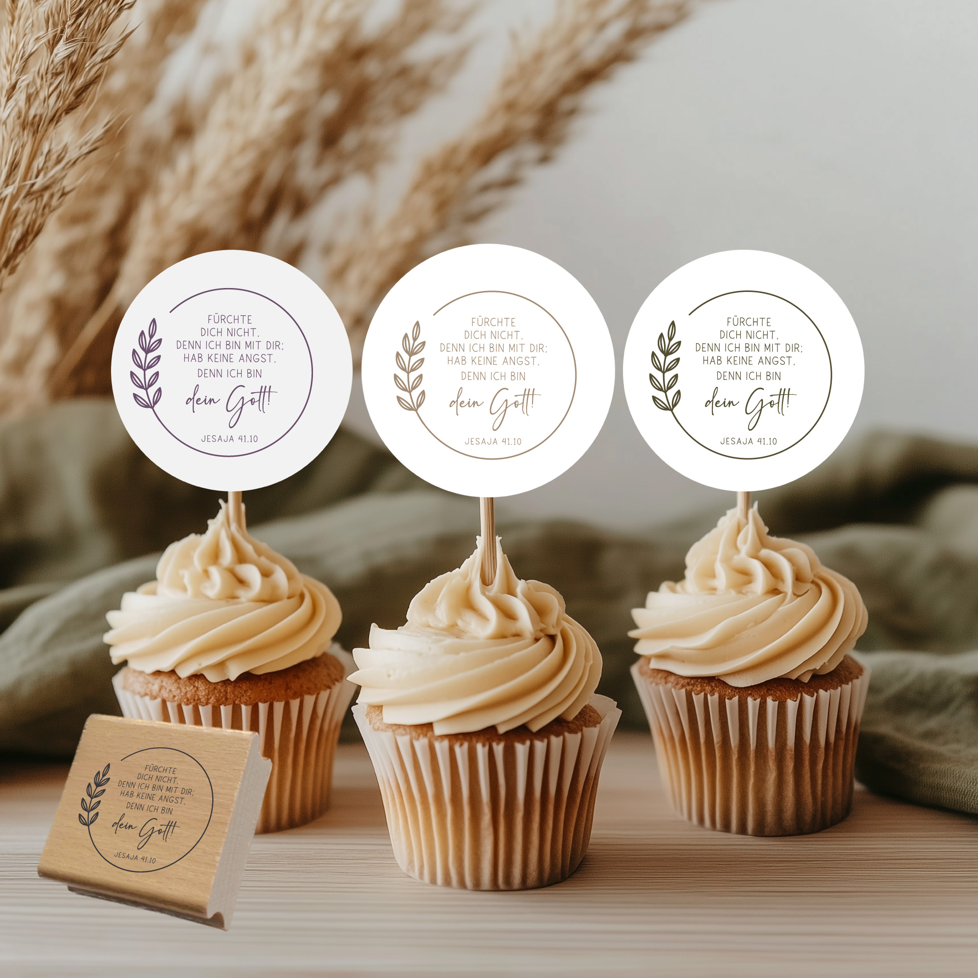 Stempel Jahreslosung 2027 "Fürchte dich nicht, denn ich bin mit dir" Jesaja 41,10 | rund