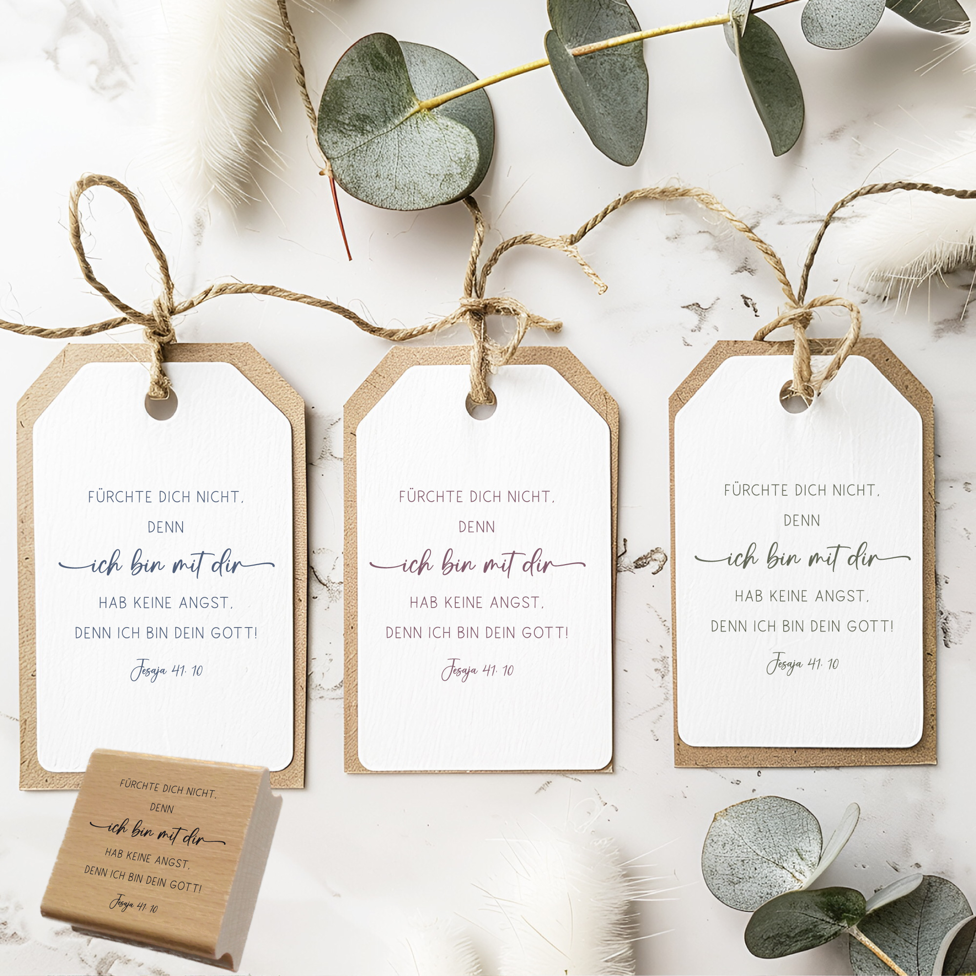 Stempel Jahreslosung 2027 "Fürchte dich nicht, denn ich bin mit dir" Jesaja 41,10