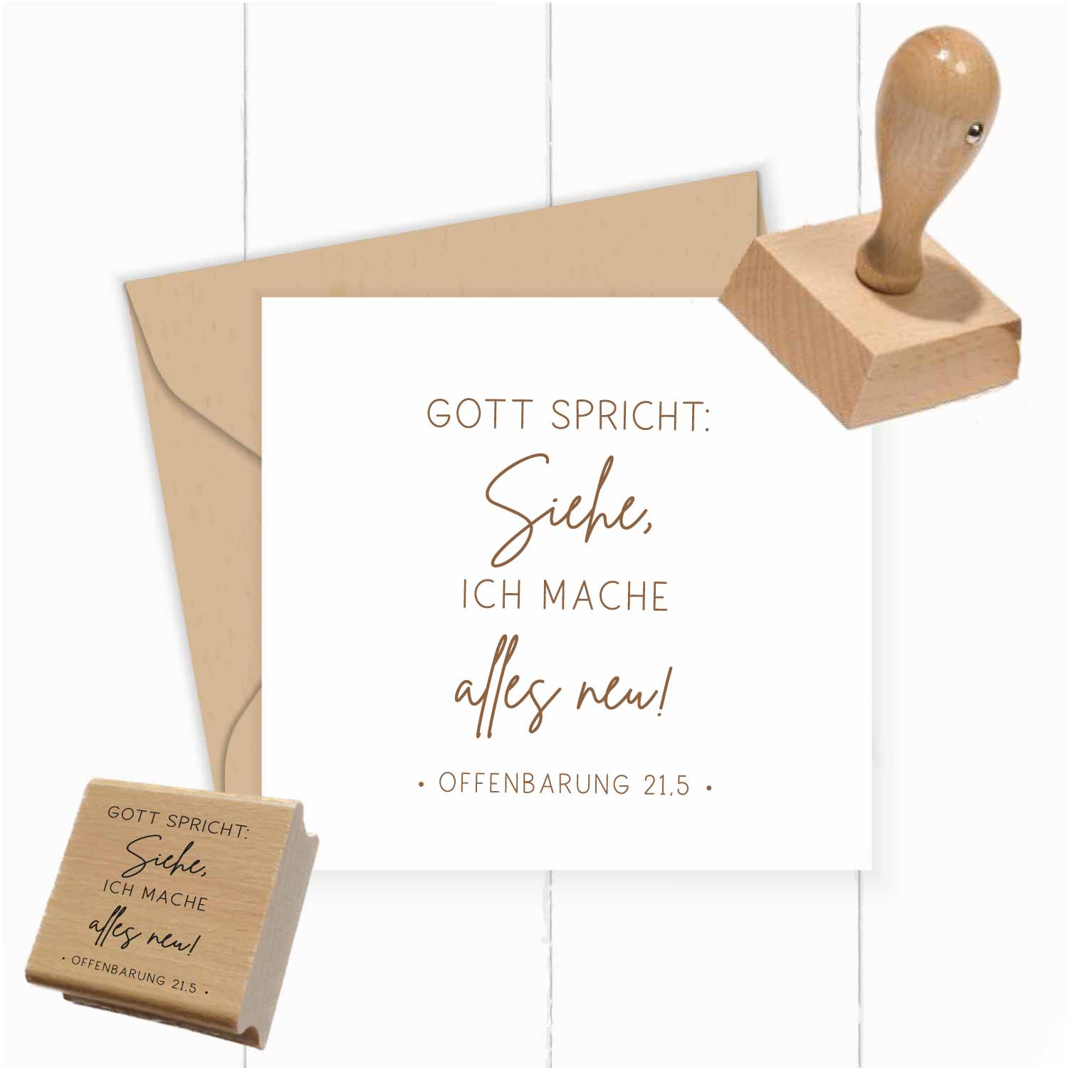 Stempel Jahreslosung 2026 "Gott spricht: Siehe, ich mache alles neu! Offenbarung 21,5" - ST0361