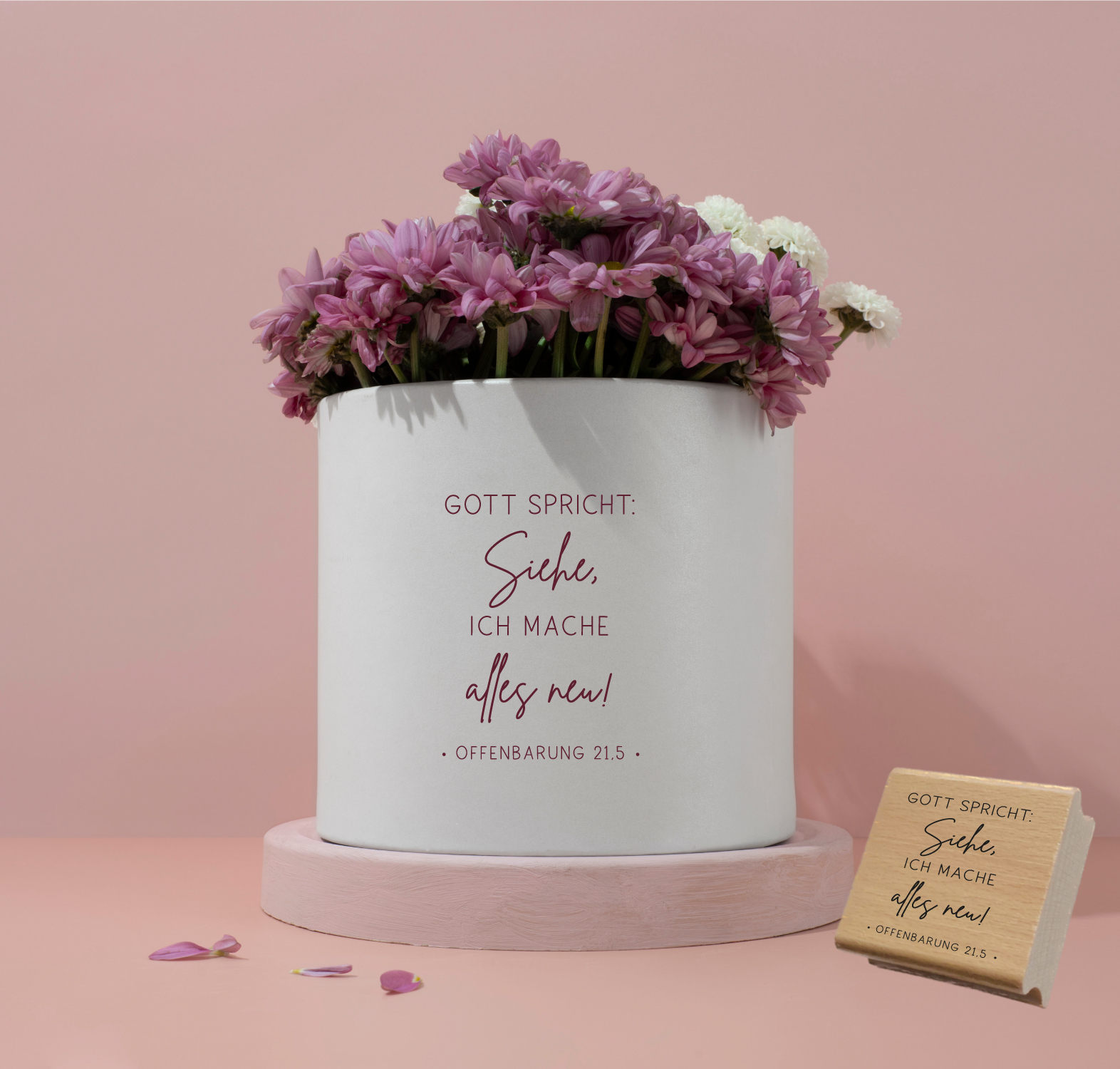 Stempel Jahreslosung 2026 "Gott spricht: Siehe, ich mache alles neu! Offenbarung 21,5"