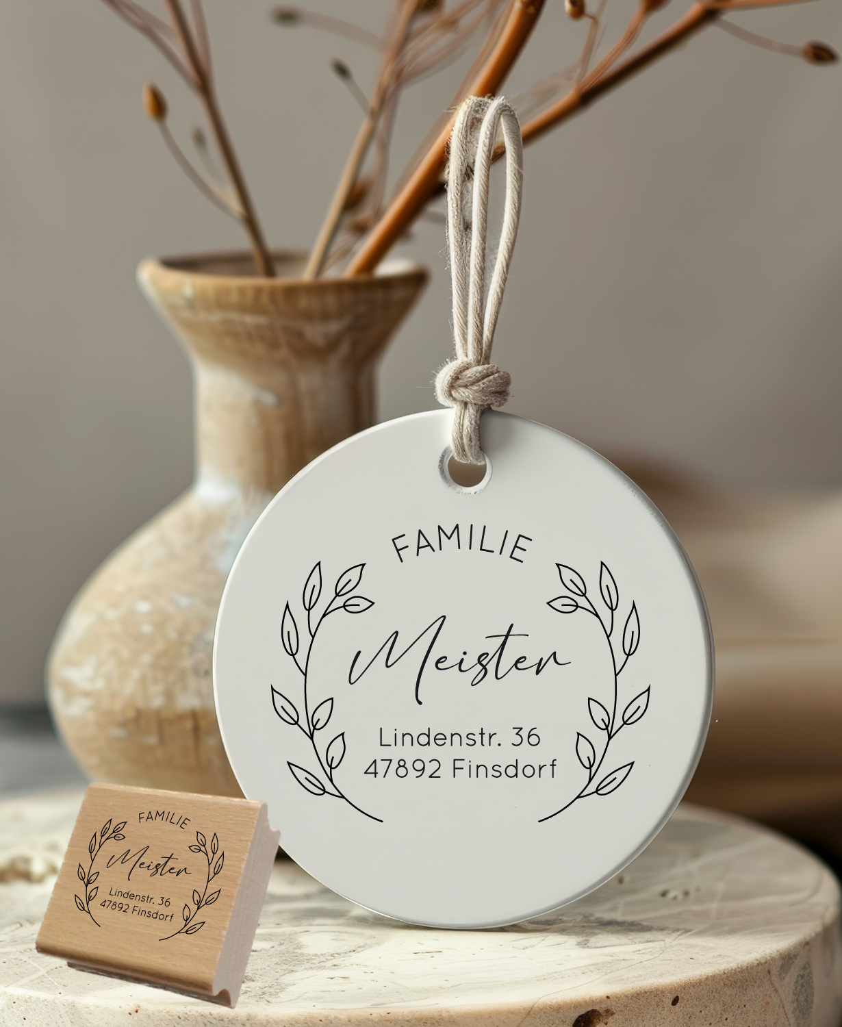 Personalisierter Adresstempel "Meister" | 4–10 cm 