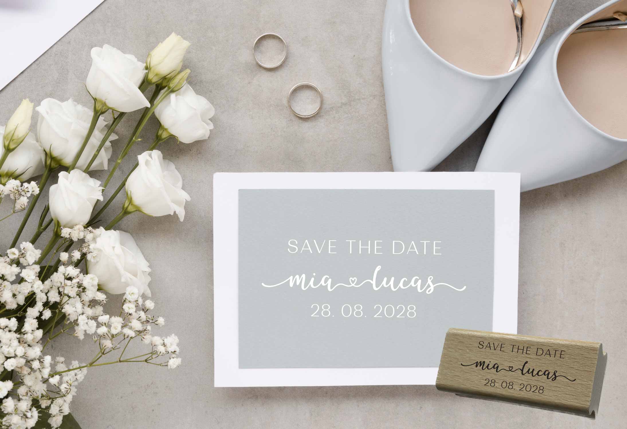 Personalisierter Hochzeits-STEMPEL "Mia"