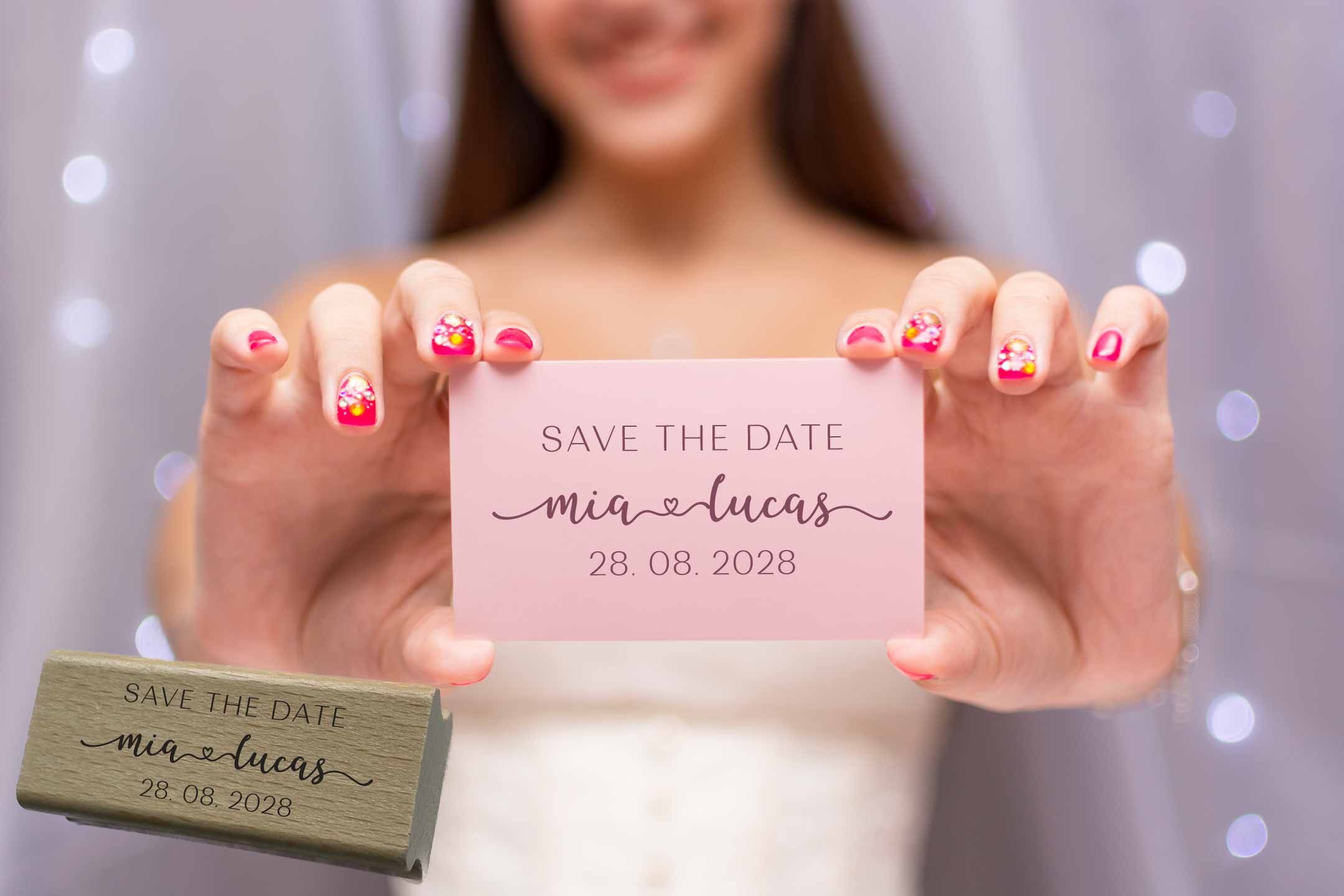 Personalisierter Hochzeits-STEMPEL "Mia"