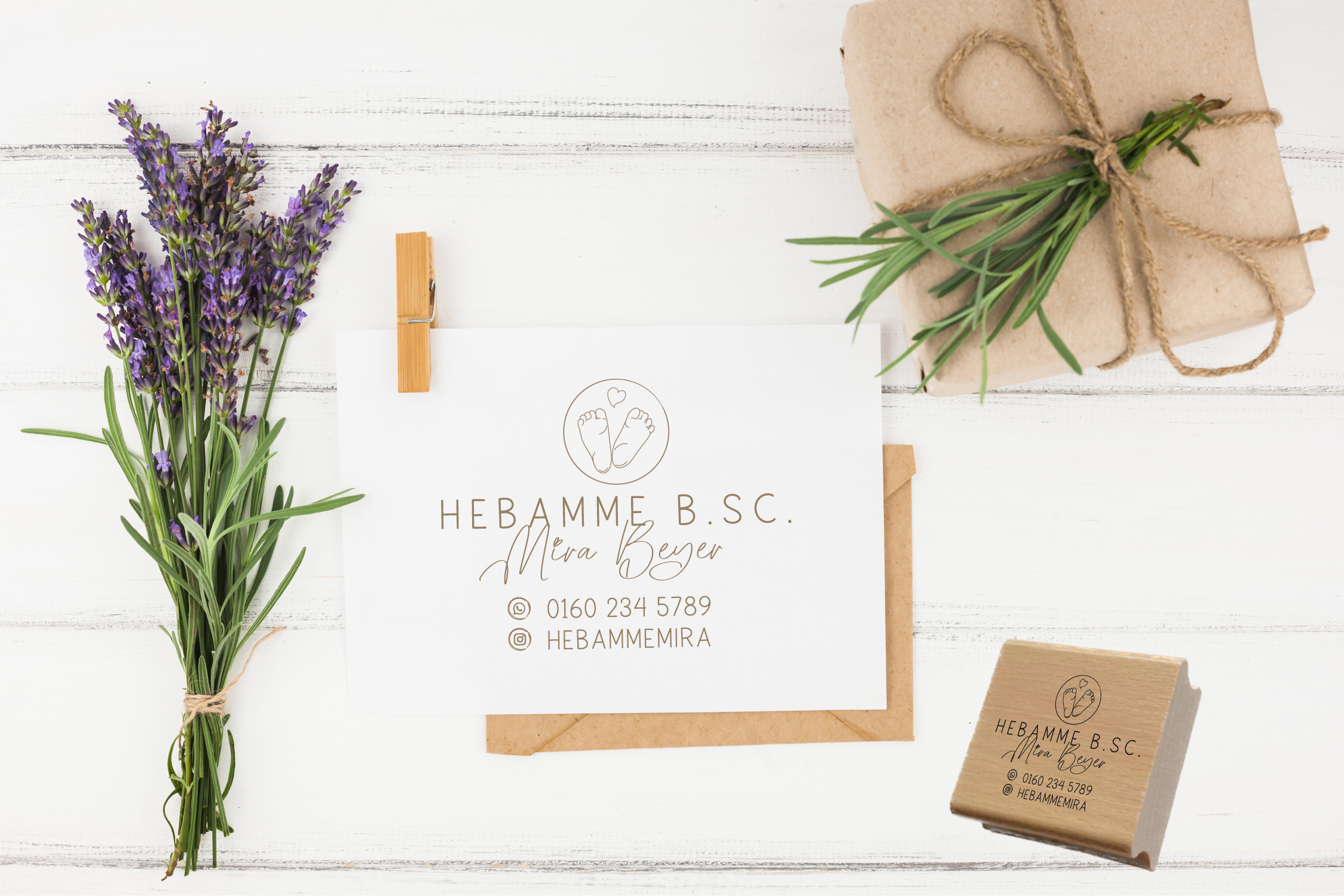 AdressSTEMPEL für Hebammen und Geburtshelfer "Mira"