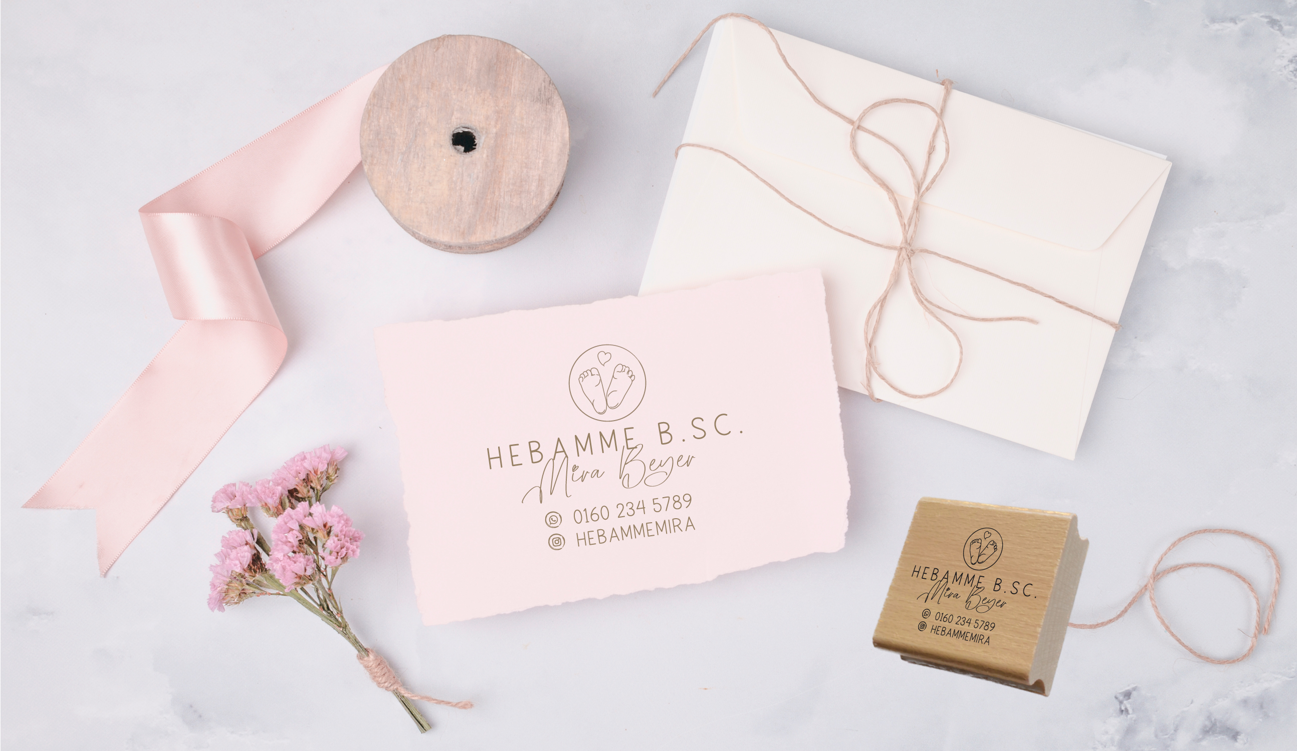 AdressSTEMPEL für Hebammen und Geburtshelfer "Mira"