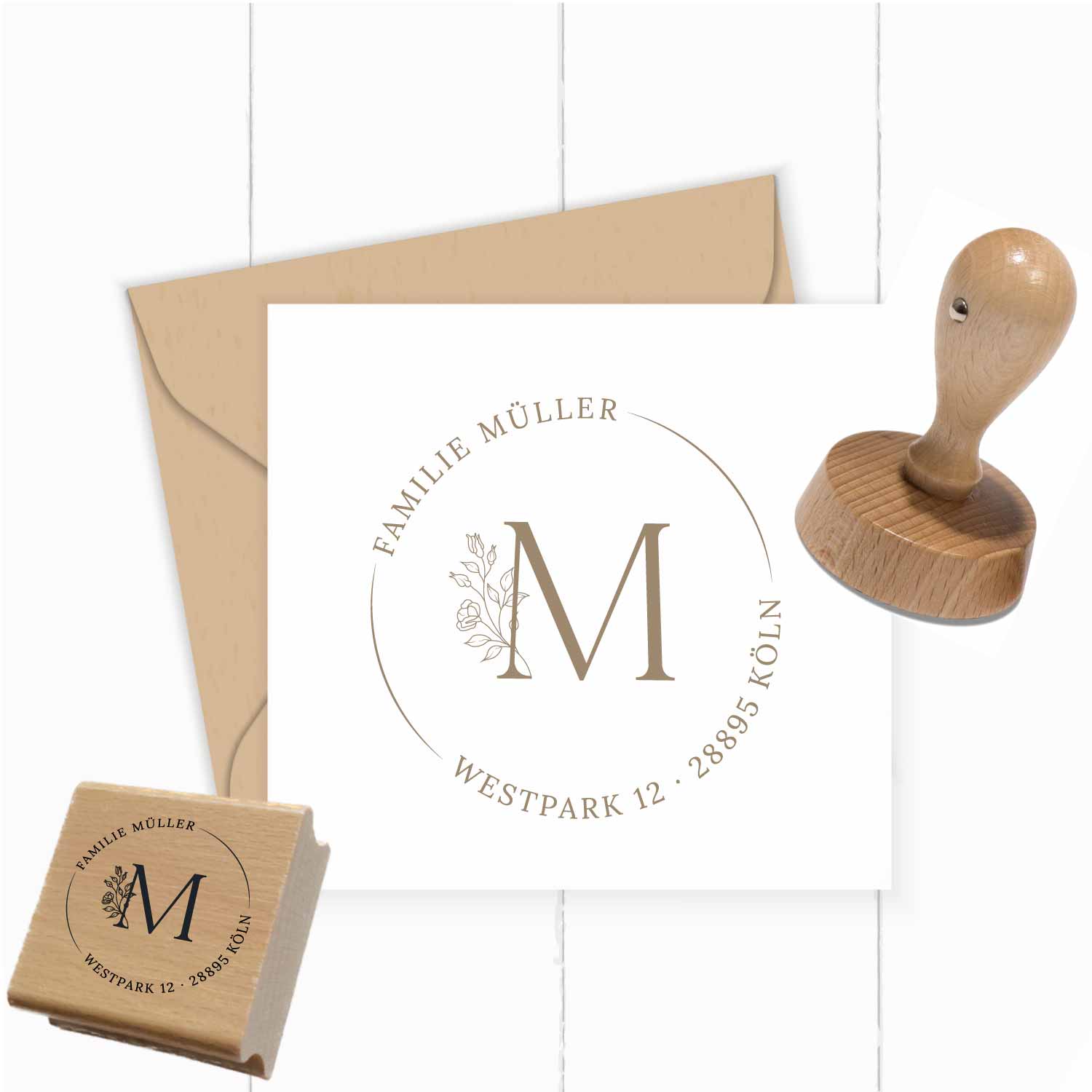 Personalisierter Adresstempel "Müller" | 4–10 cm - ST0346