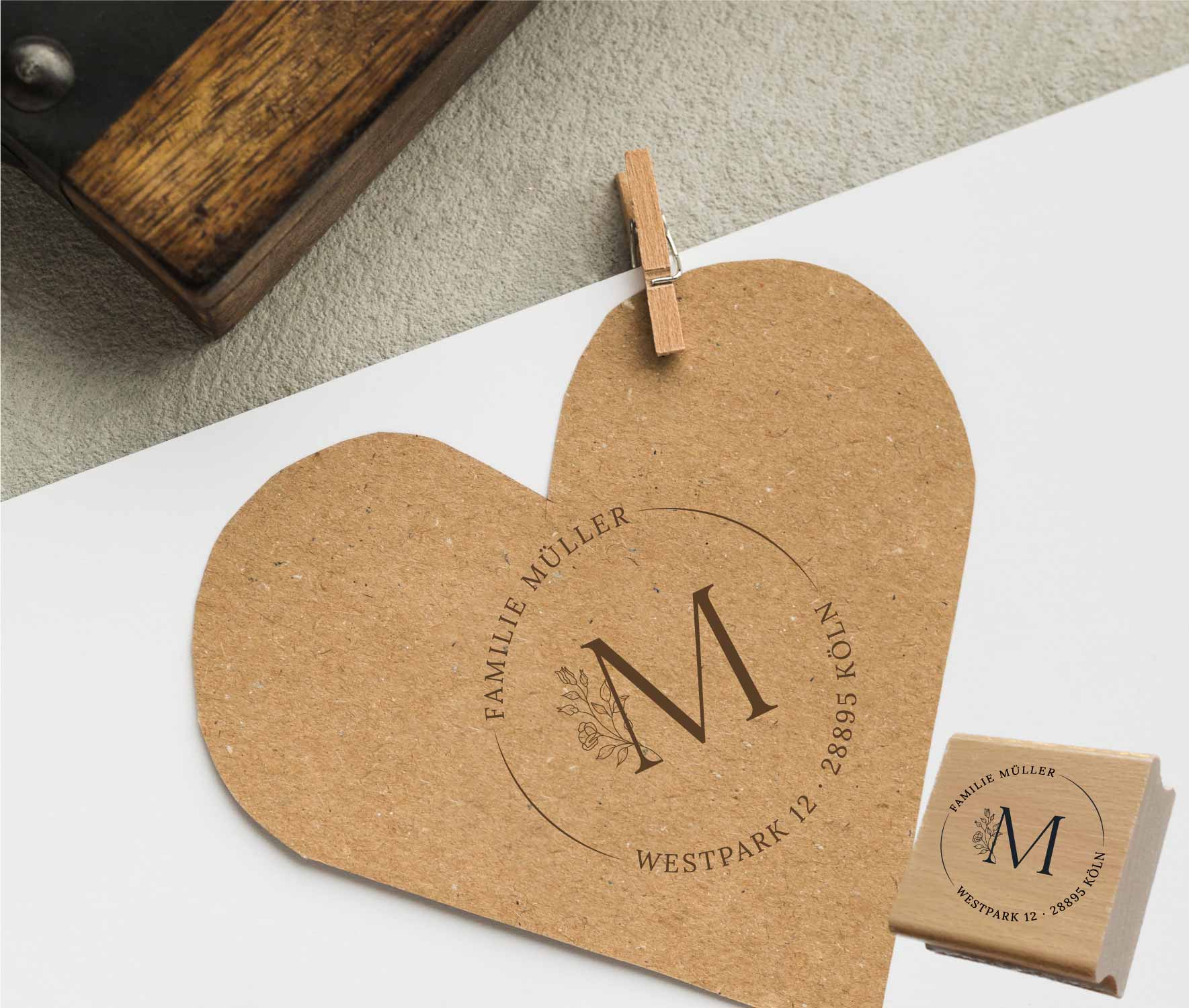 Personalisierter Adresstempel "Müller" | 4–10 cm