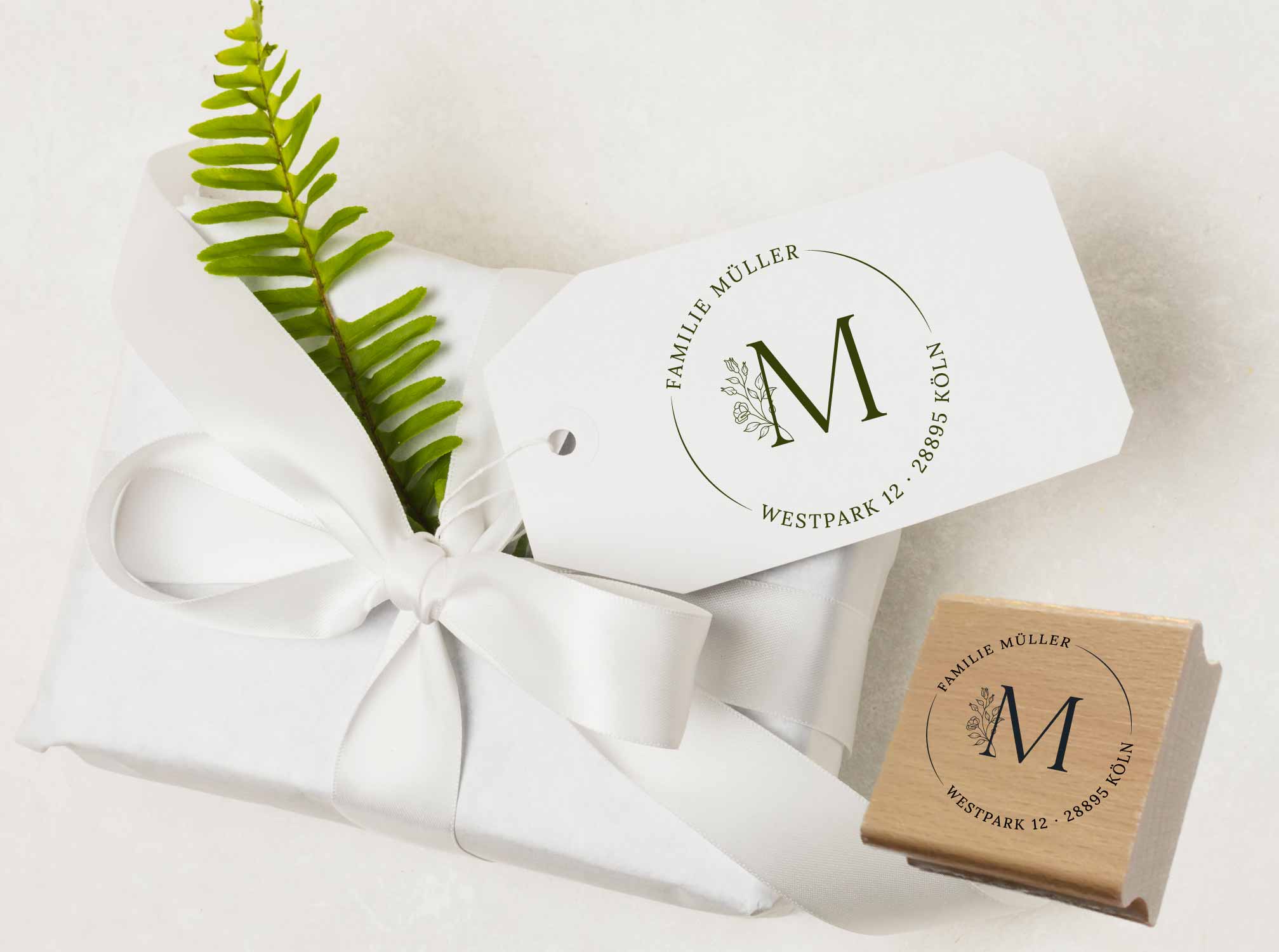 Personalisierter Adresstempel "Müller" | 4–10 cm
