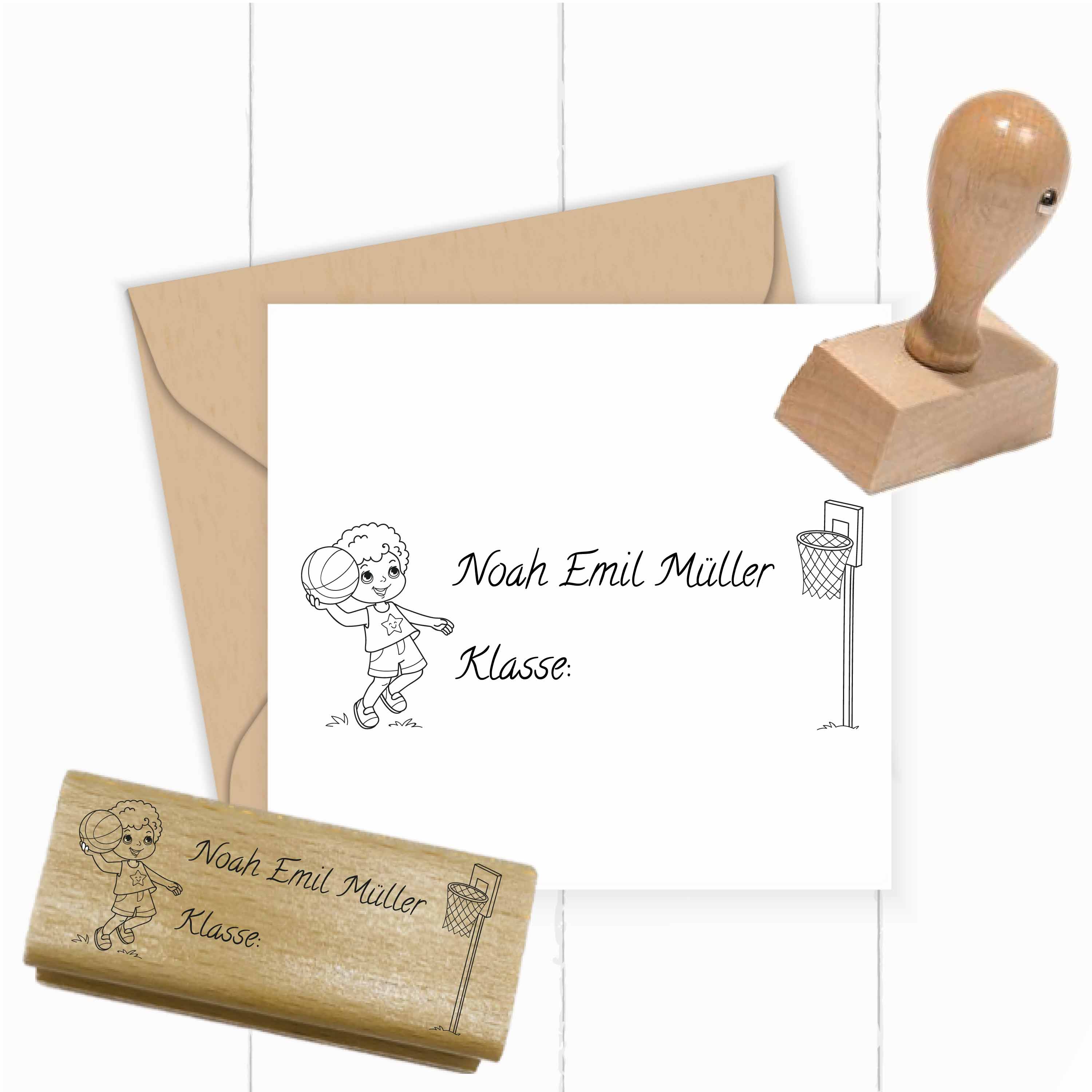Dein individueller Namensstempel „Noah Emil“ | 59 x 22 mm - ST0390