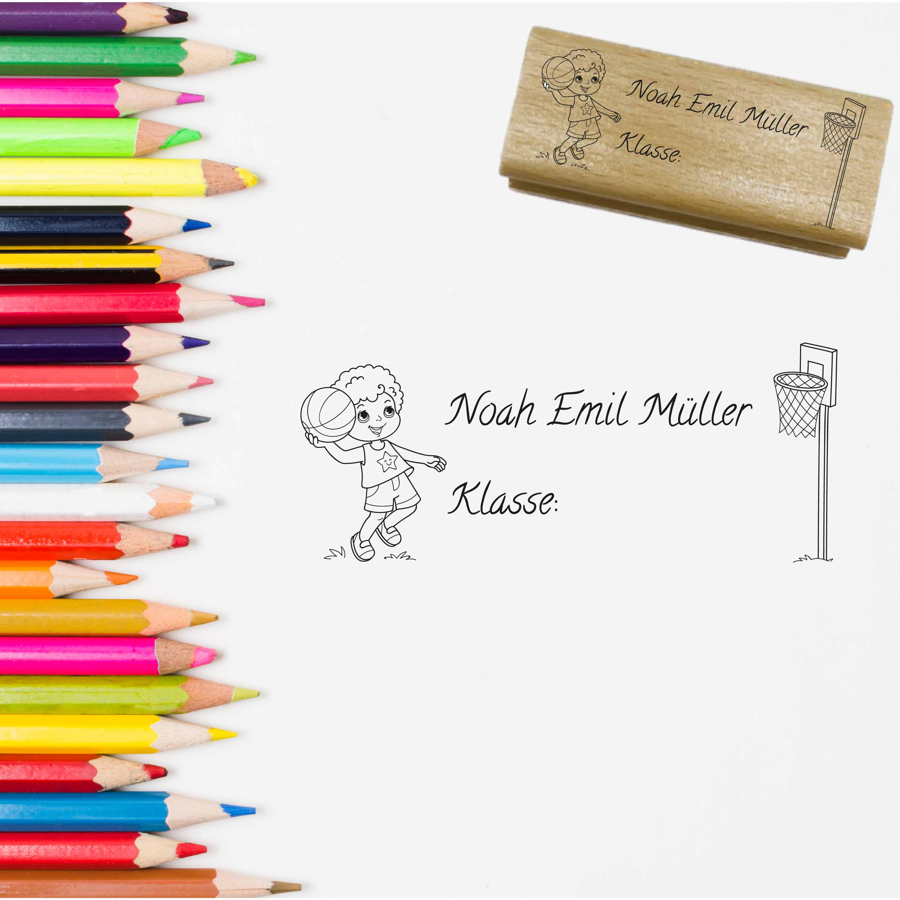Dein individueller Namensstempel „Noah Emil“ | 59 x 22 mm