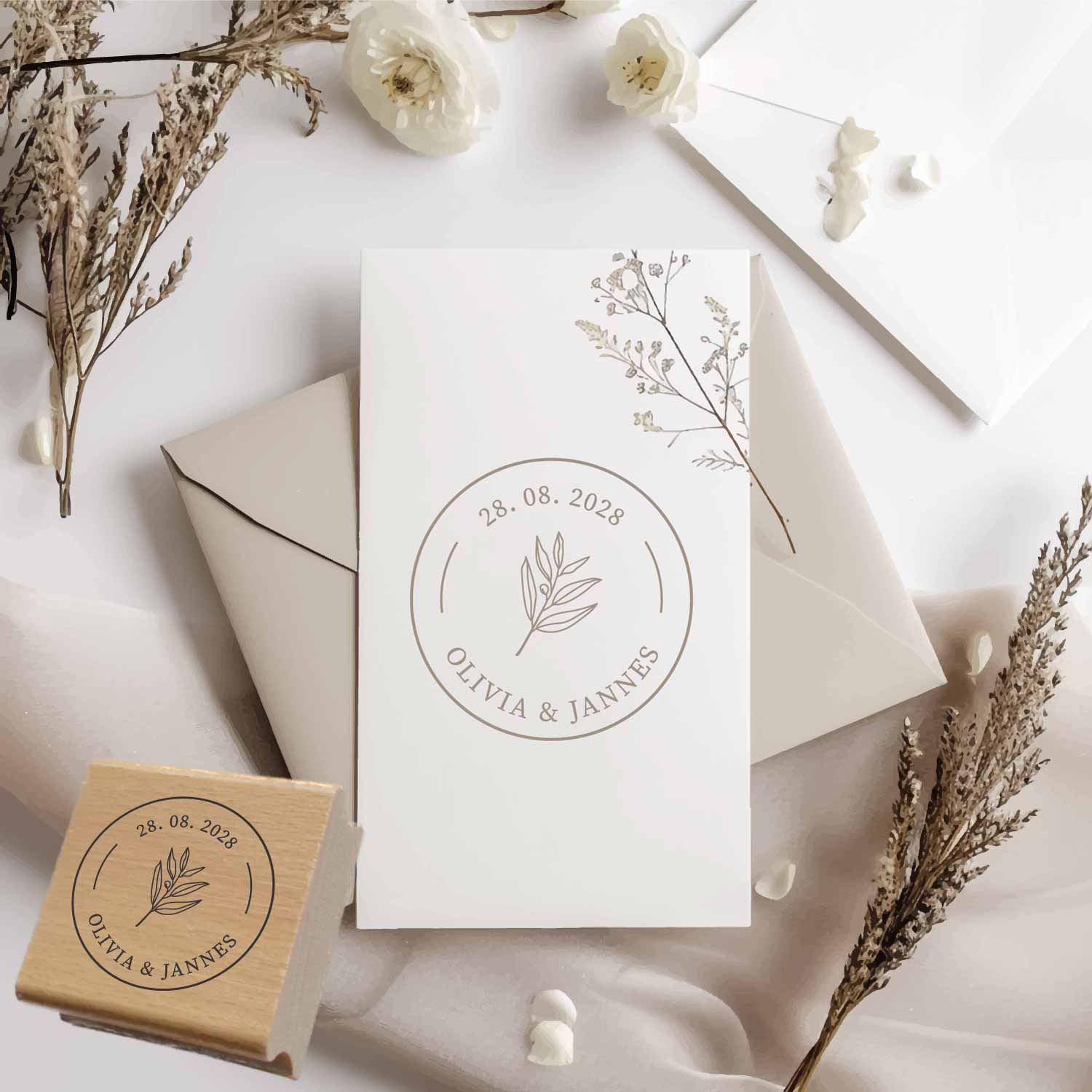 Personalisierter Hochzeits-STEMPEL "Olivia"