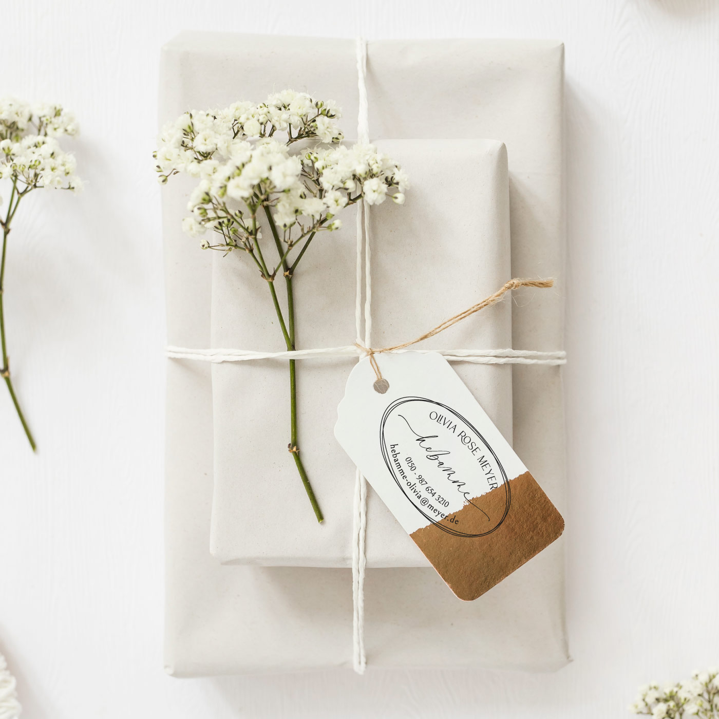 Adressstempel für Hebammen & Geburtshelfer "Olivia Rose" – personalisiert