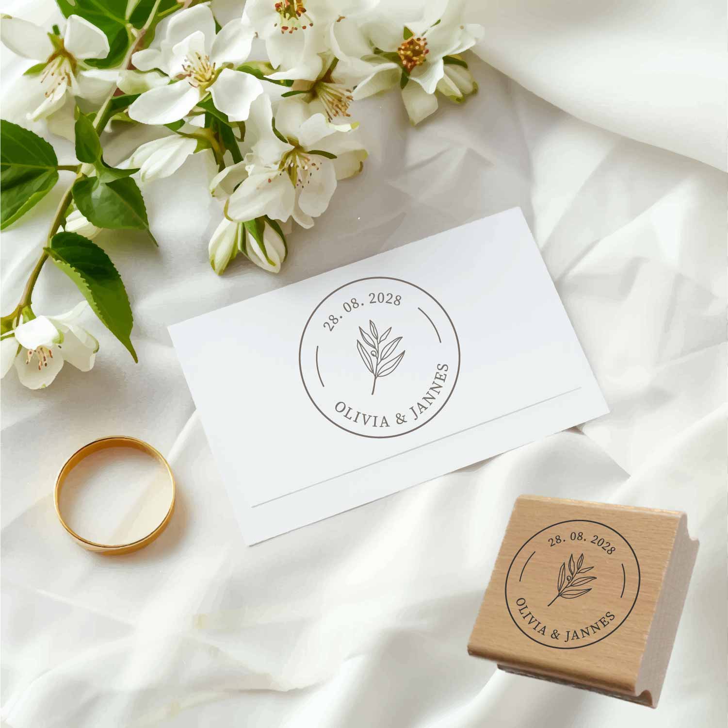 Personalisierter Hochzeits-STEMPEL "Olivia"