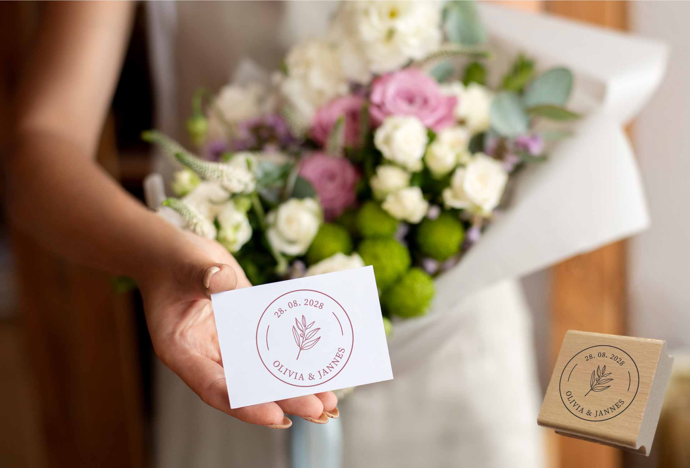 Personalisierter Hochzeits-STEMPEL "Olivia"