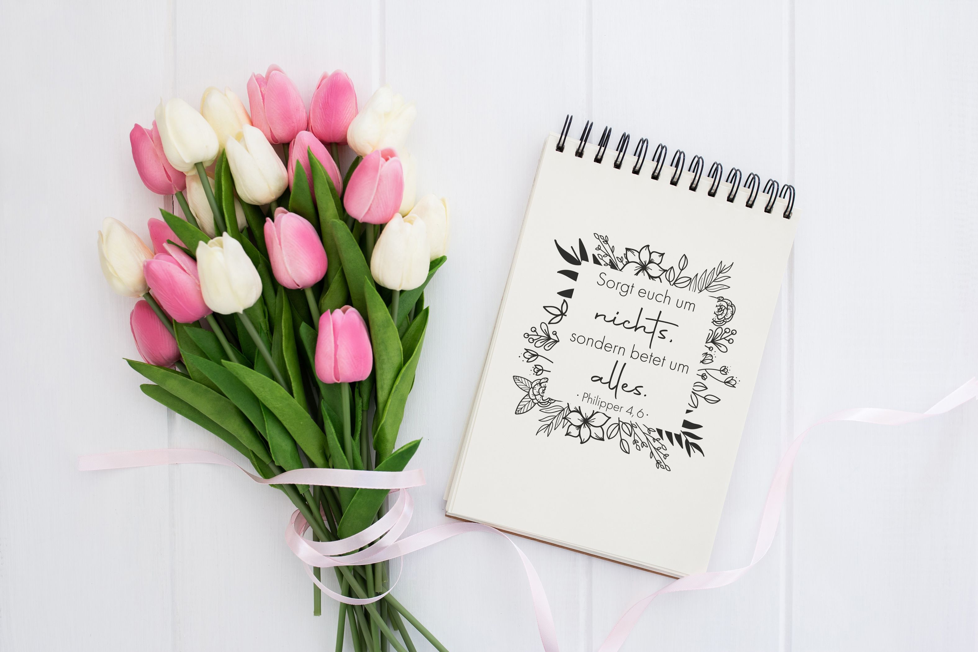 Bibelversstempel Sorgt euch um nichts - Philipper 4,6