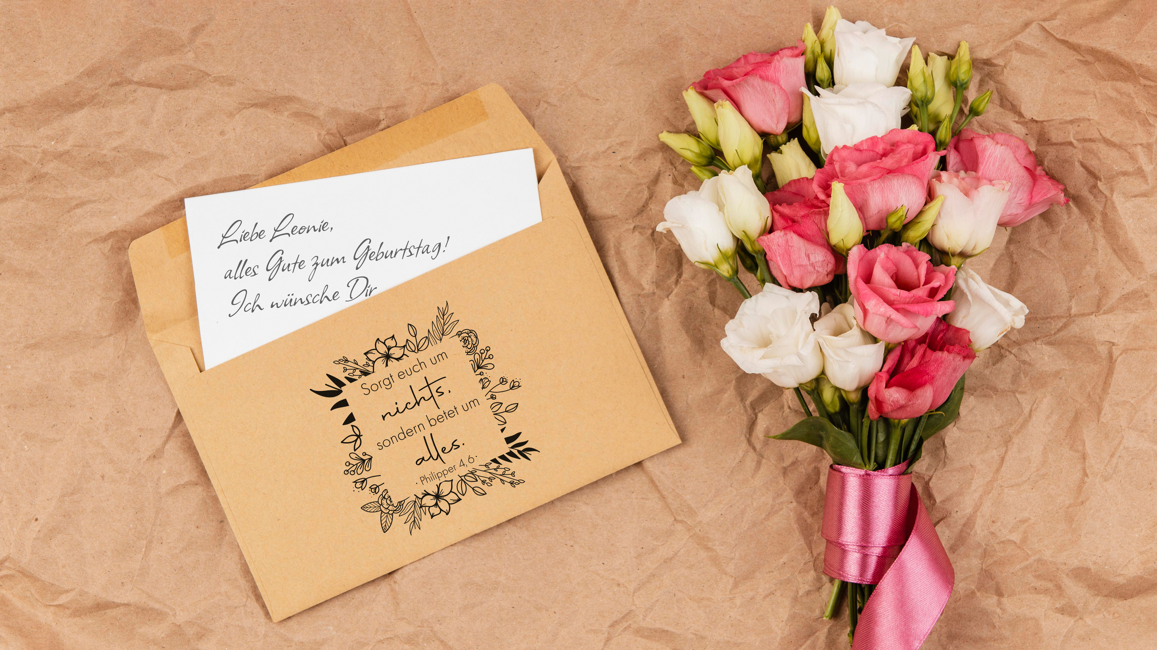 Bibelversstempel Sorgt euch um nichts - Philipper 4,6