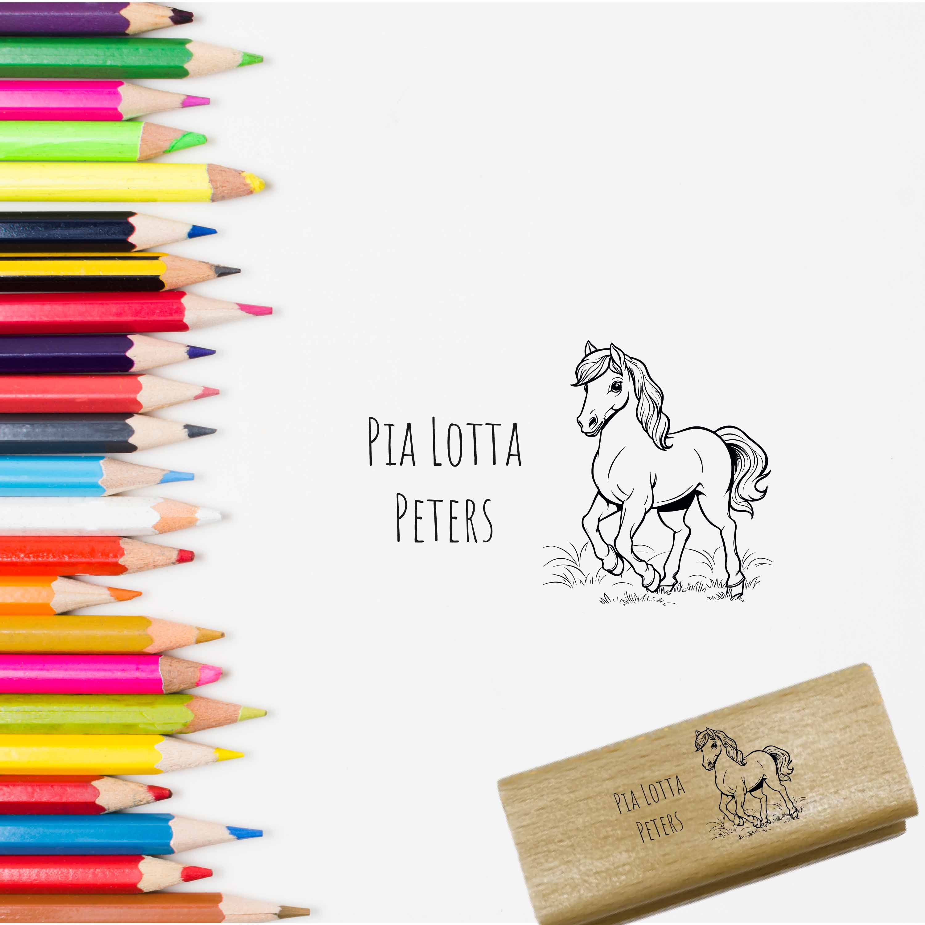 Dein individueller Namensstempel „Pia“ | 50 x 30 mm